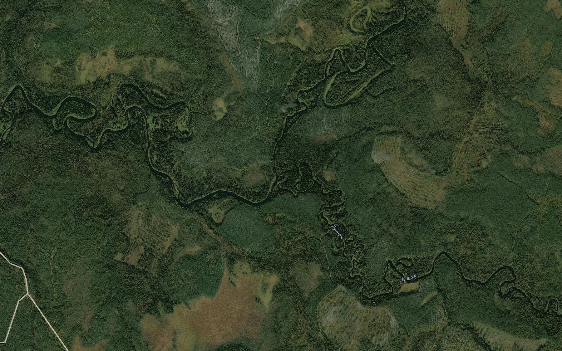 Satellite map of the Lunvozh