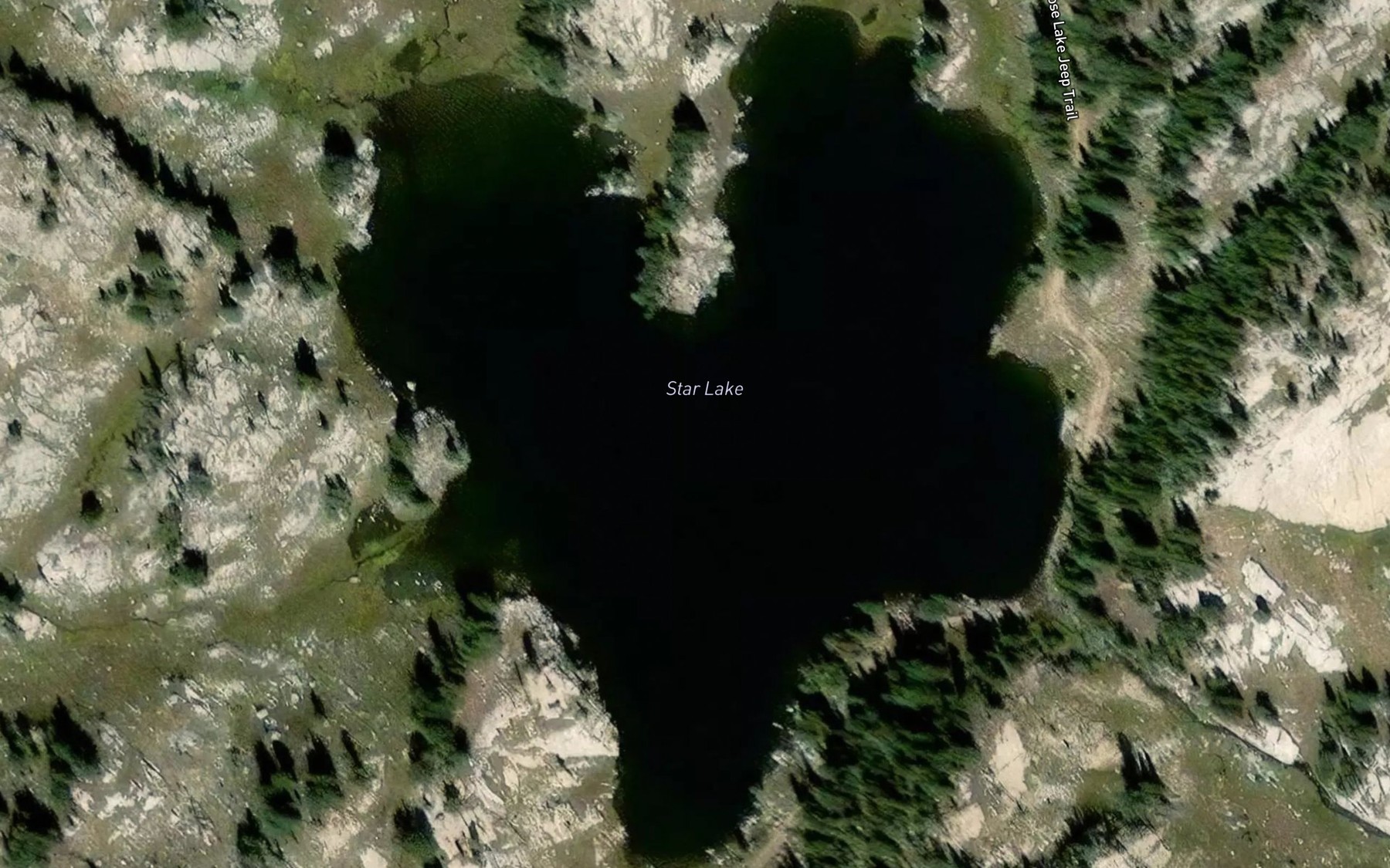 Satellite map of the Star Lake