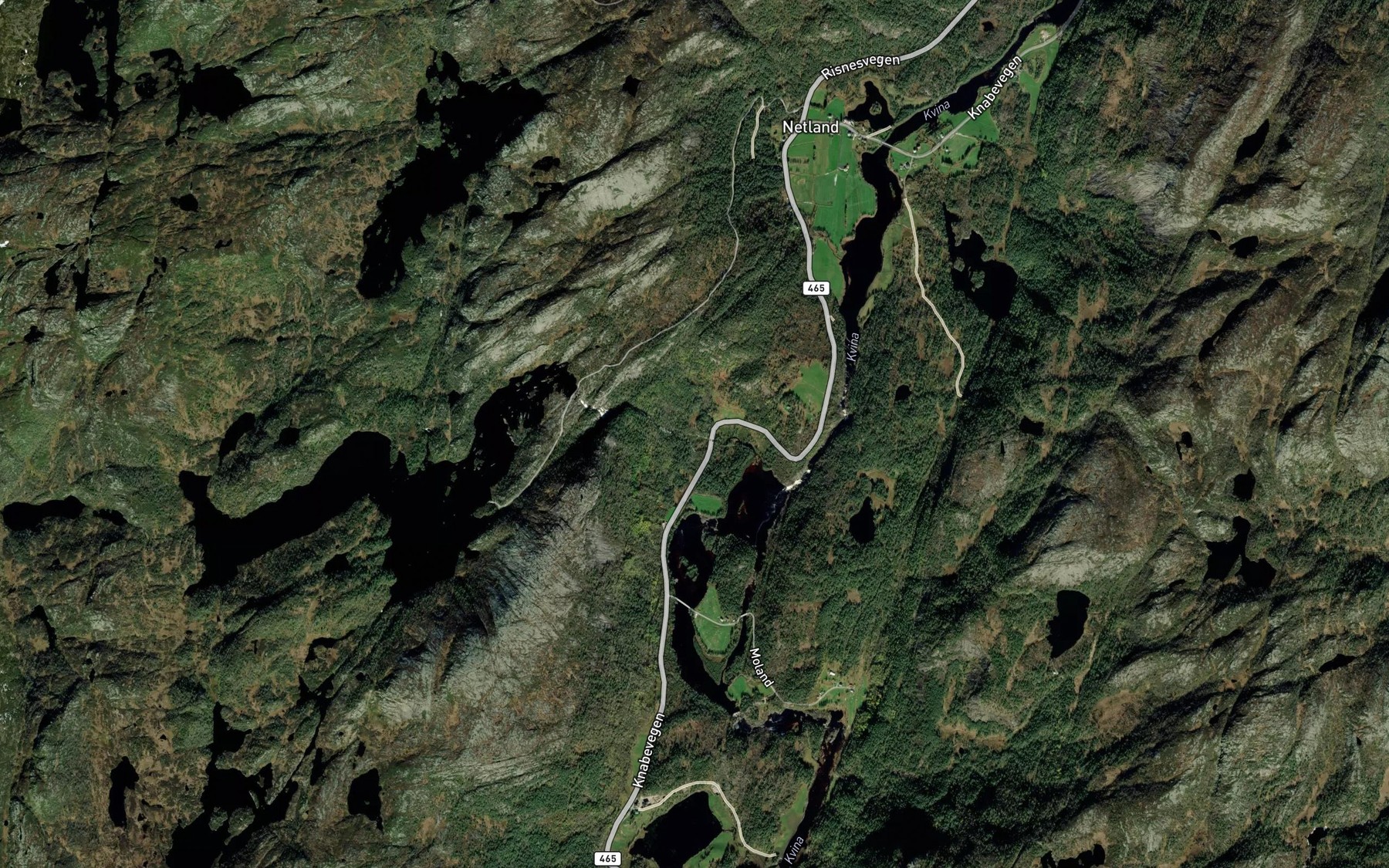 Satellite map of the Kvednana