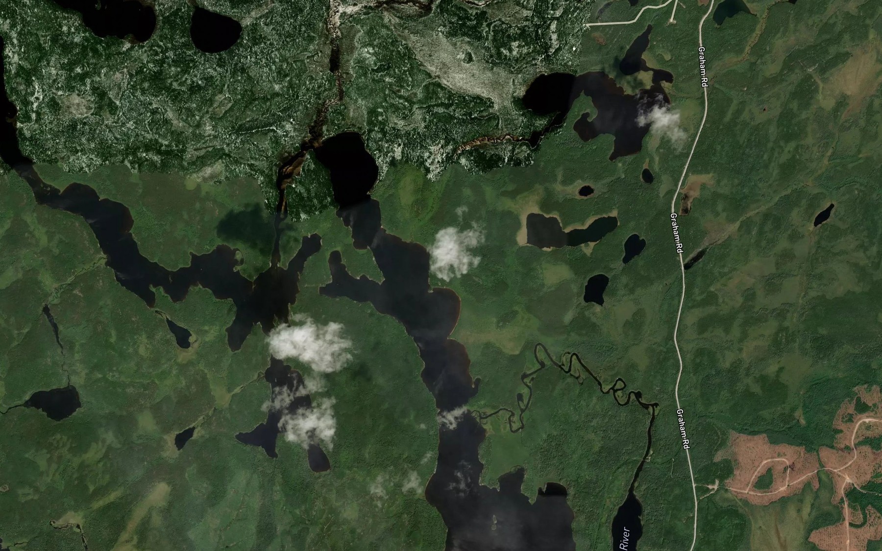 Satellite map of the Aylsworth Creek