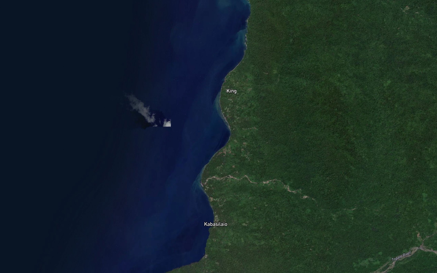 Satellite map of the King Bay