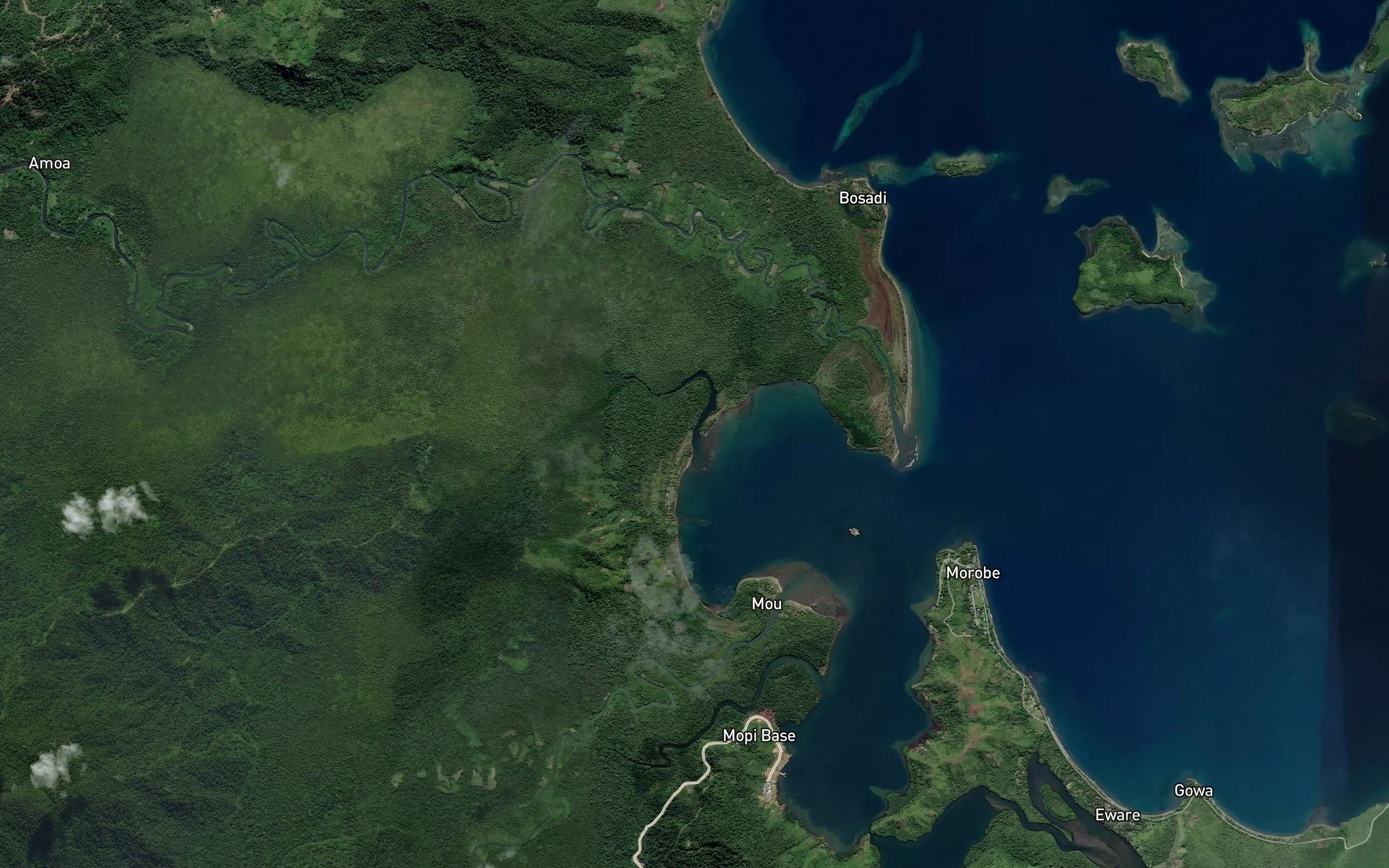 Satellite map of the Mo River