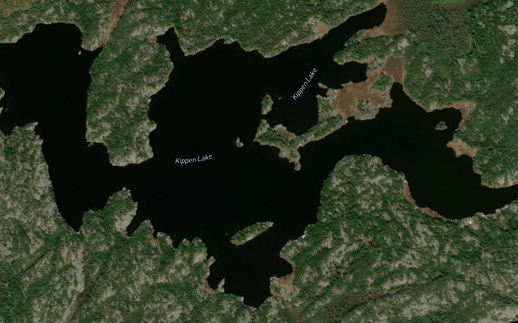 Satellite map of the Kippen Lake