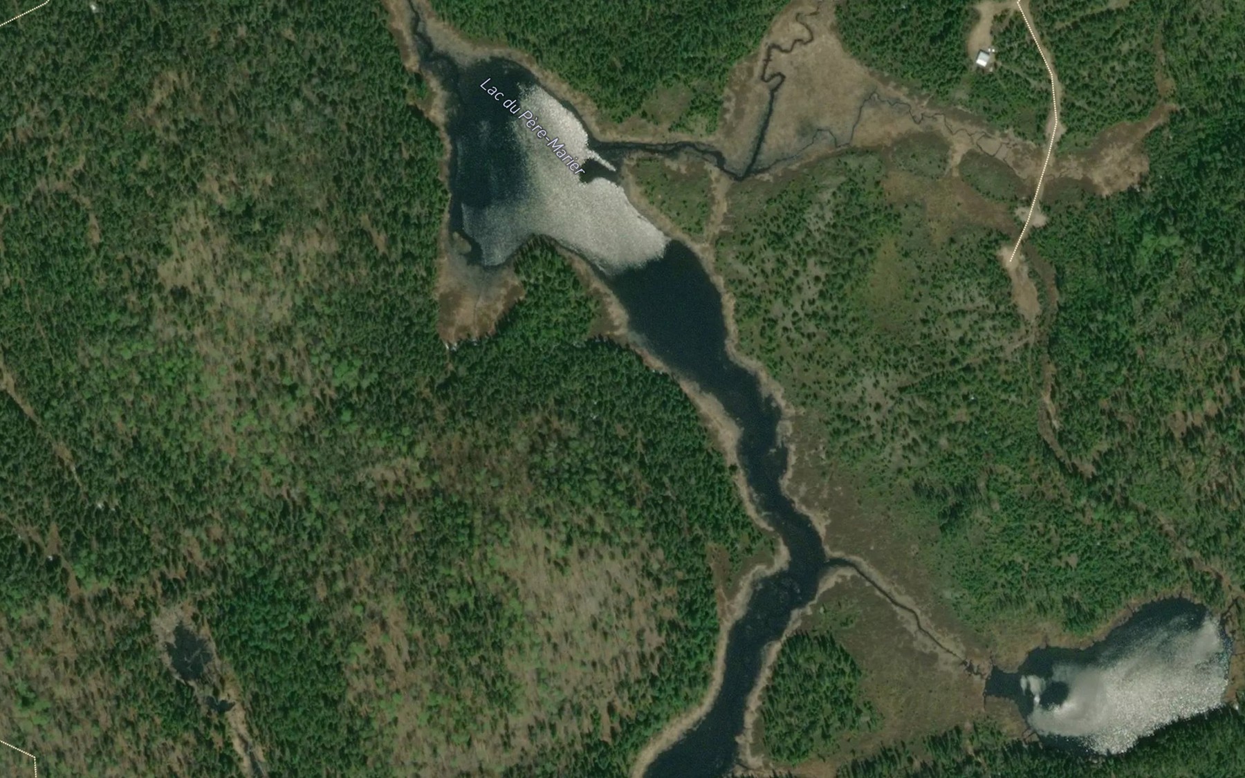 Satellite map of the Lac du Pere-Marier