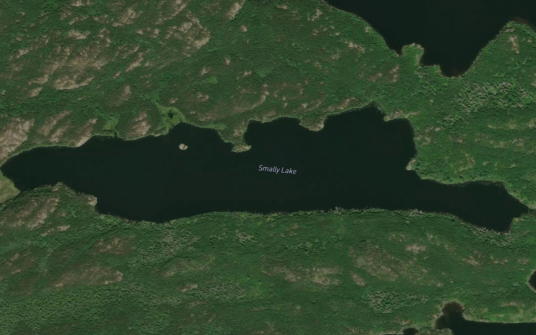 Satellite map of the Smally Lake
