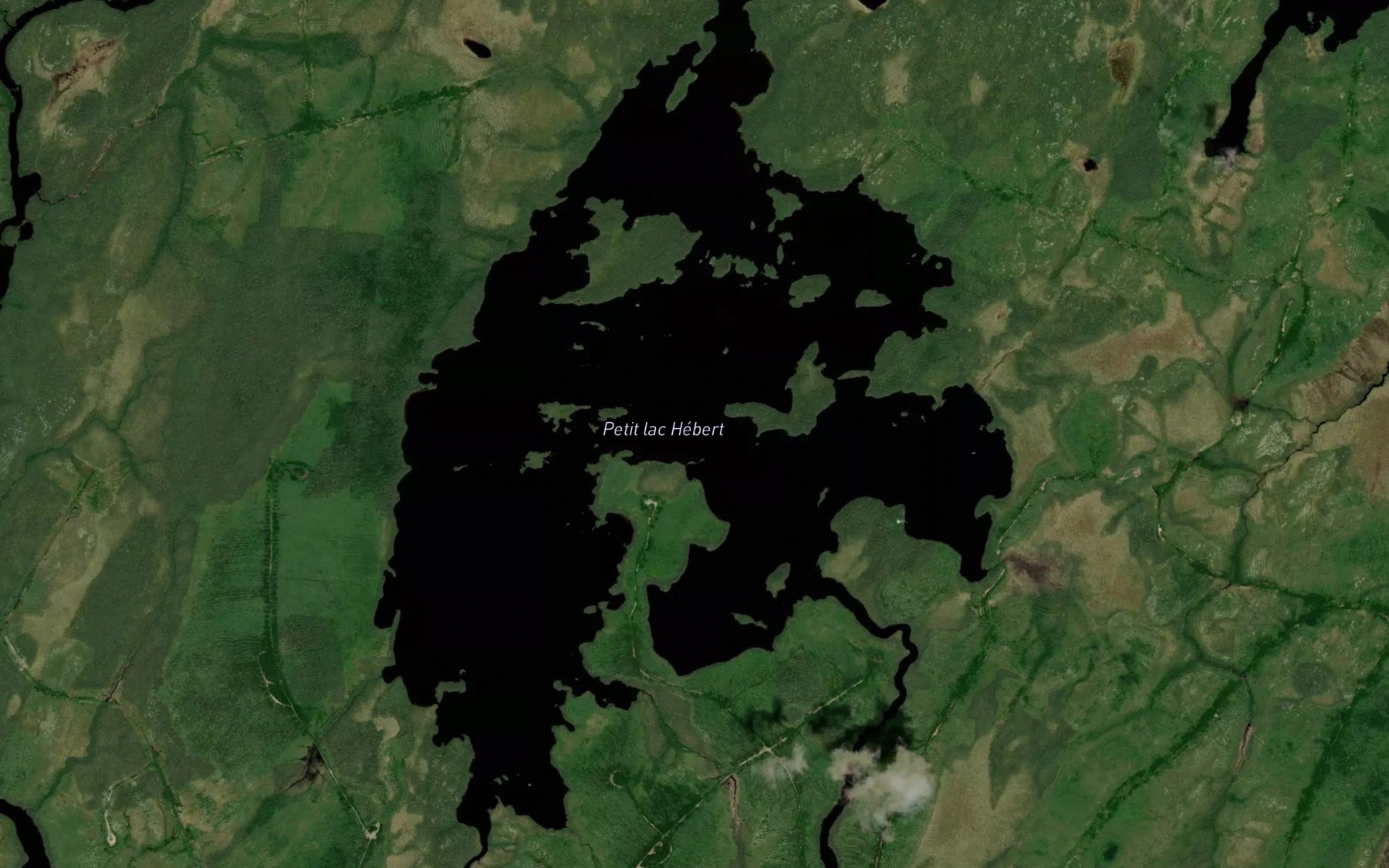 Satellite map of the Petit lac Hebert