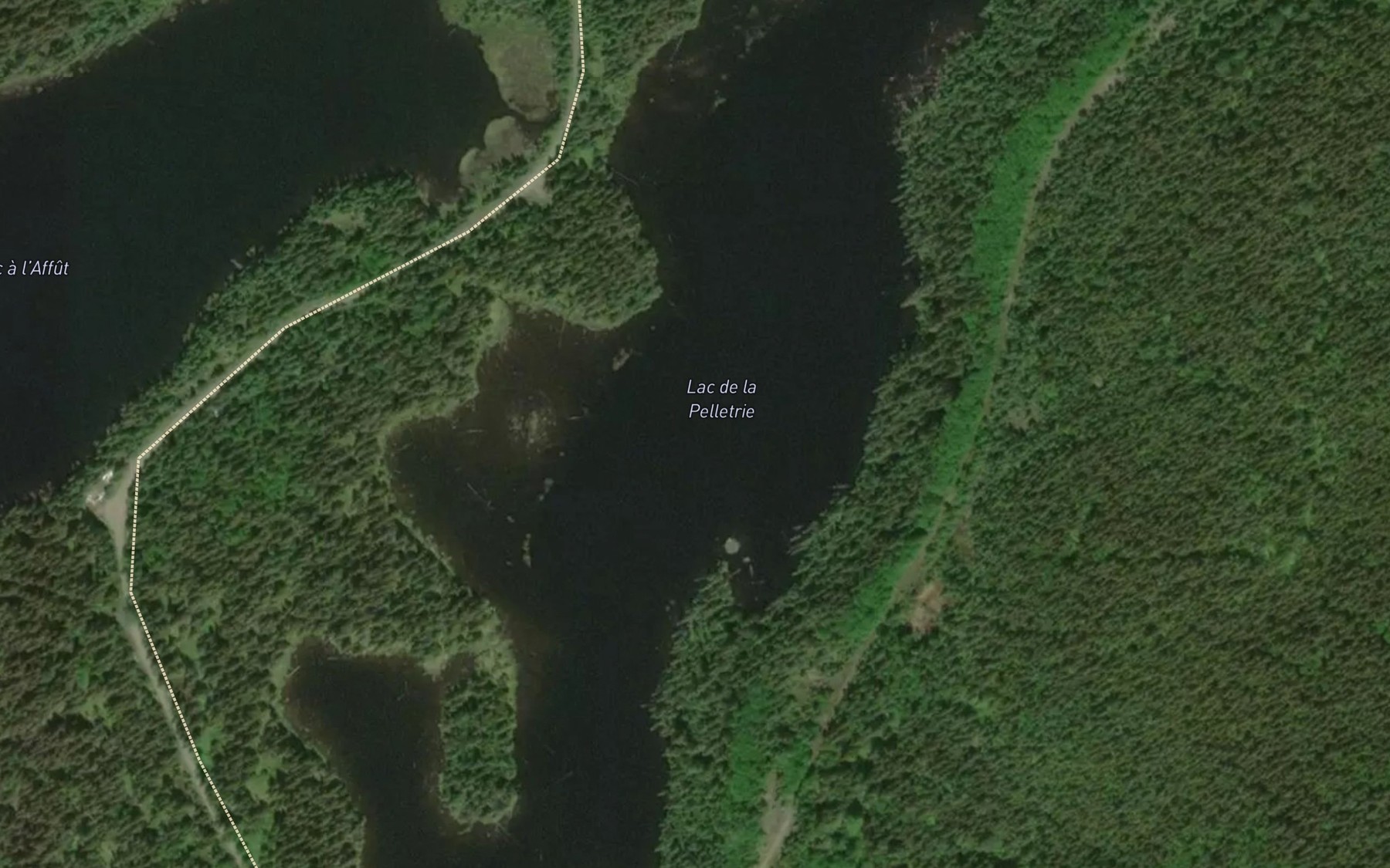 Satellite map of the Lac de la Pelletrie