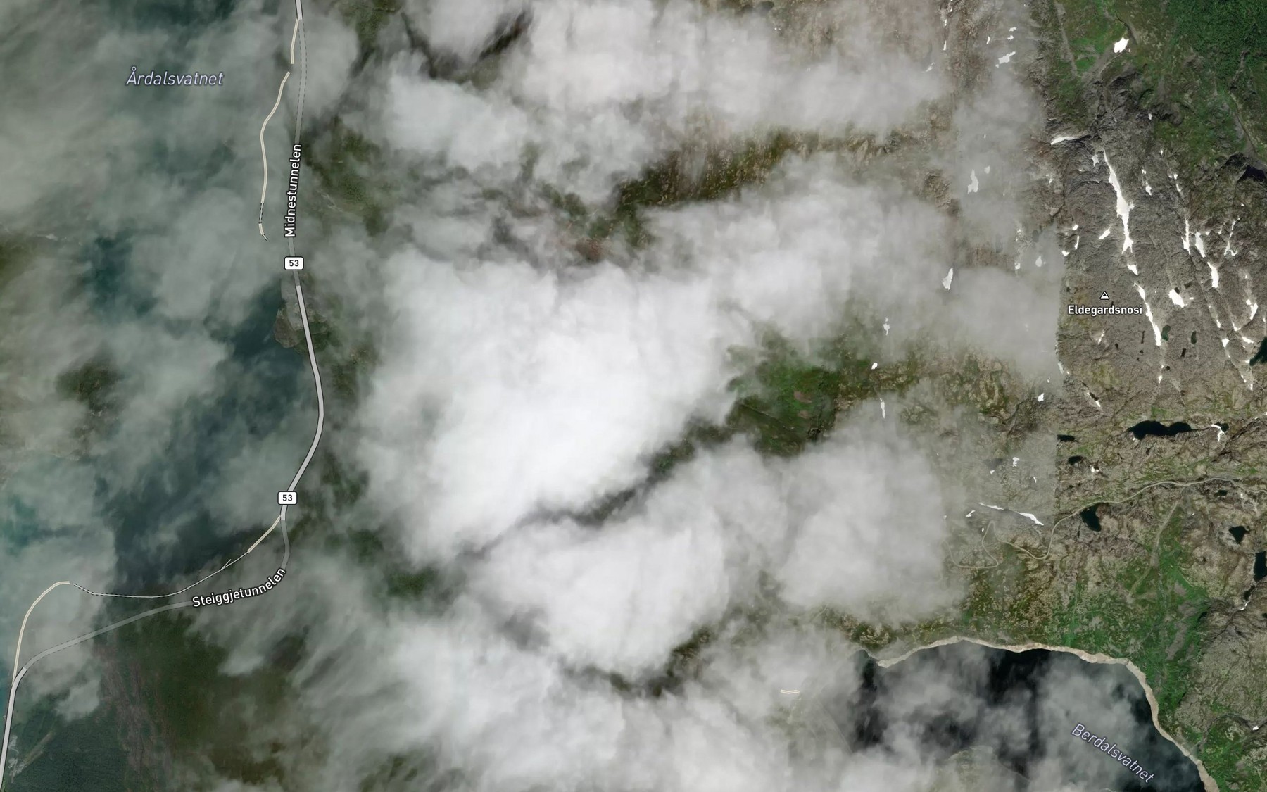 Satellite map of the Storebekken