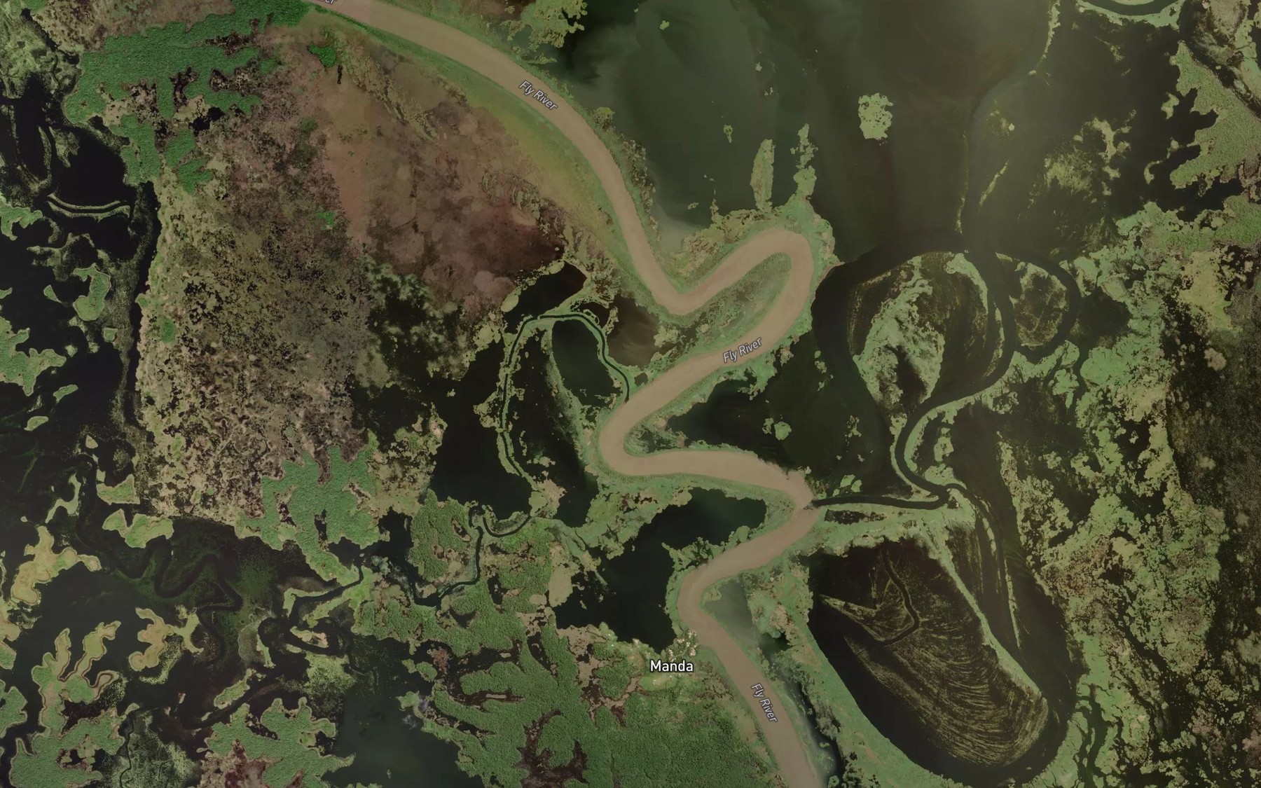 Satellite map of the Kai River