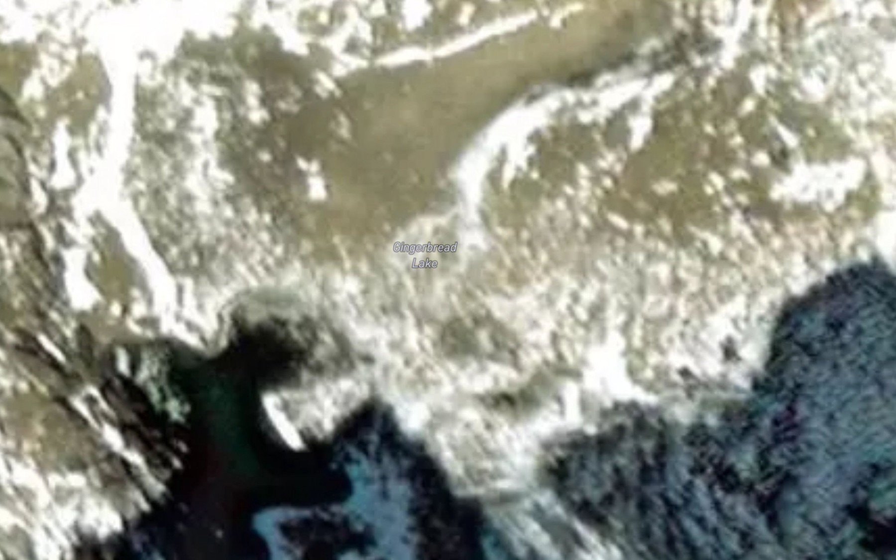 Satellite map of the Gingerbread Lake