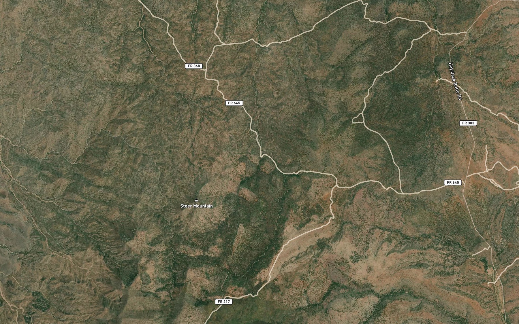 Satellite map of the Little Walnut Spring