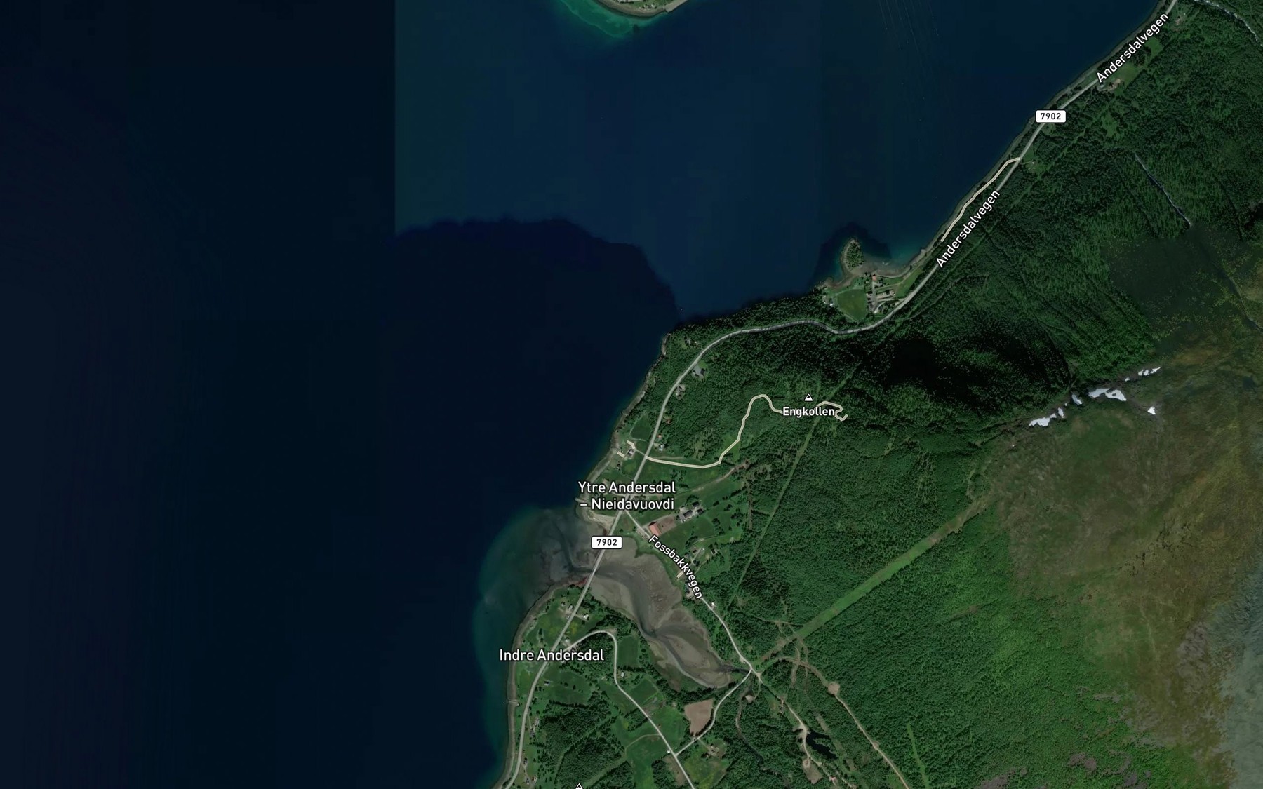 Satellite map of the Molvika