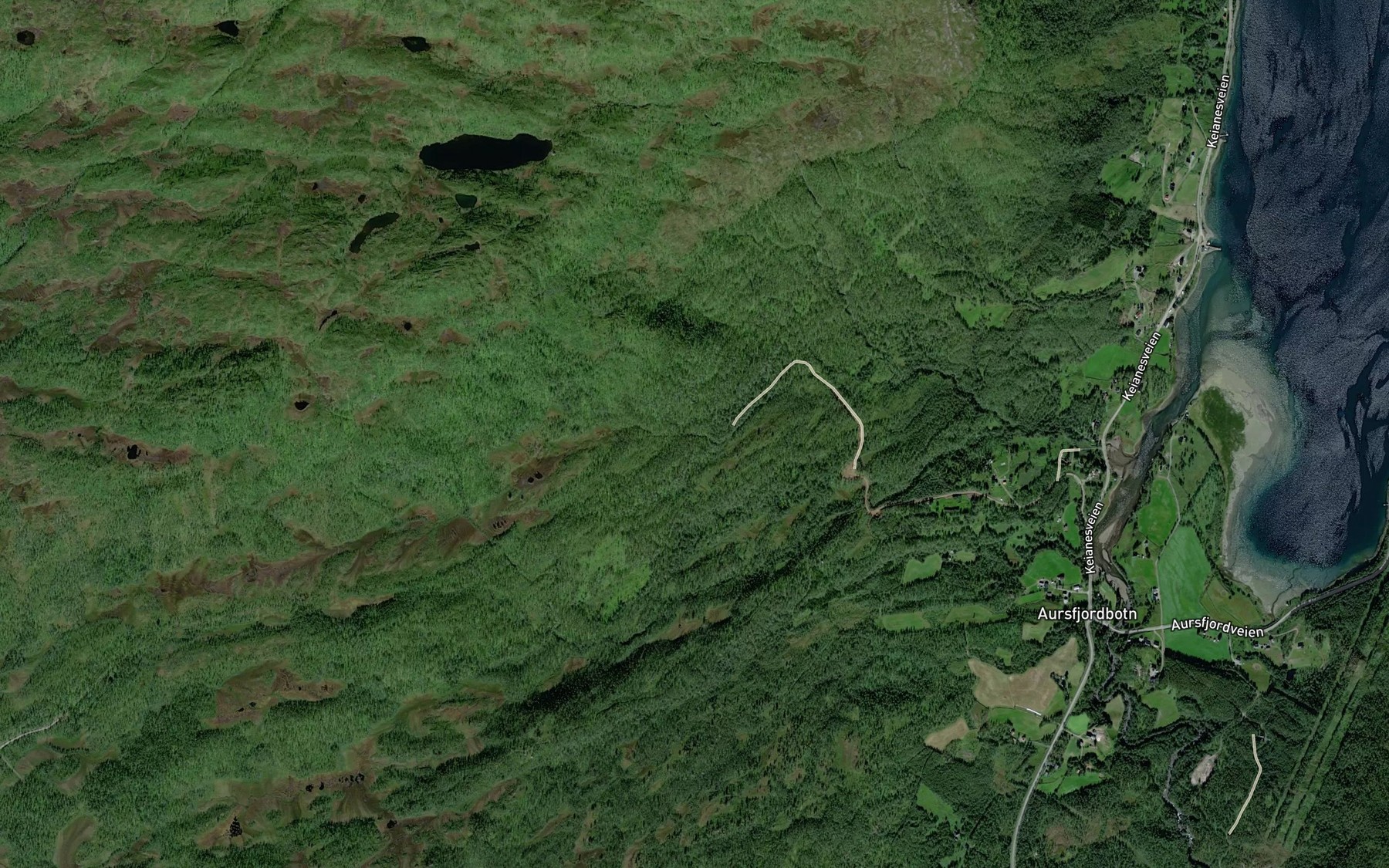 Satellite map of the Hattebekken