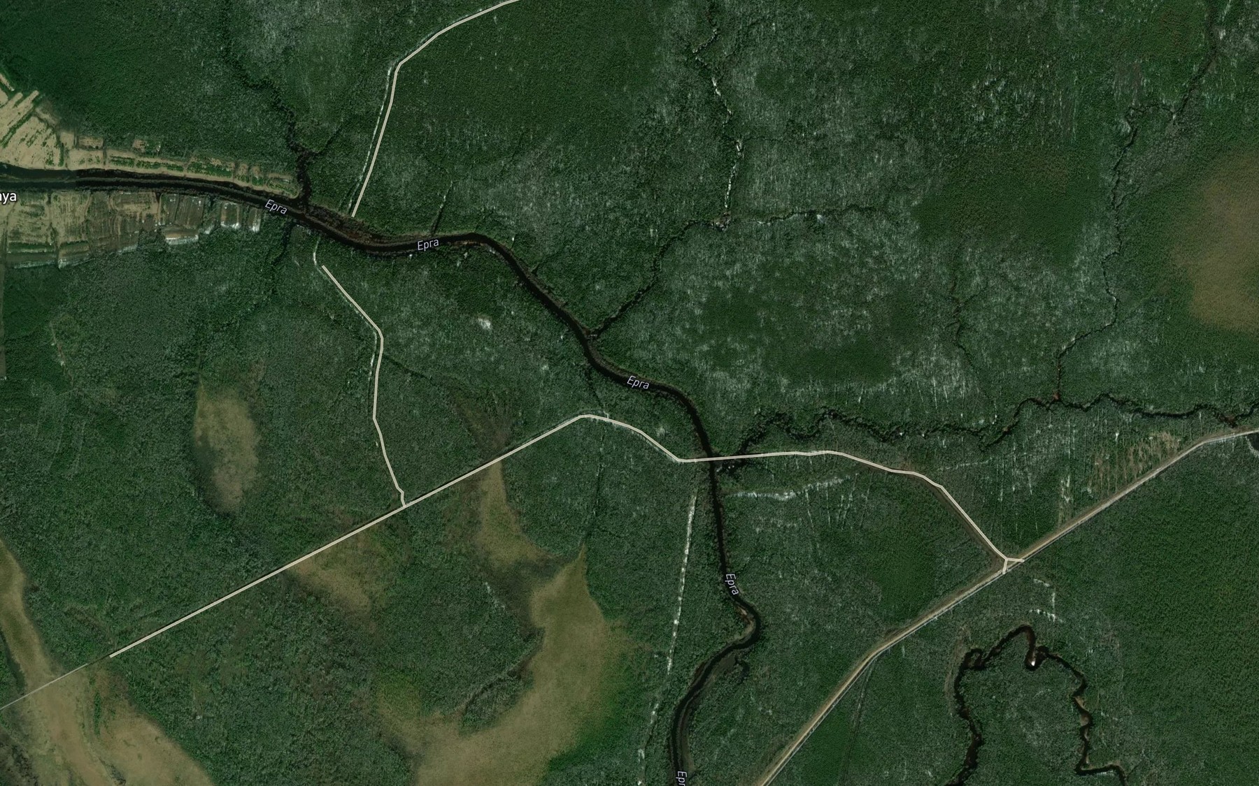 Satellite map of the Malyy Yergus