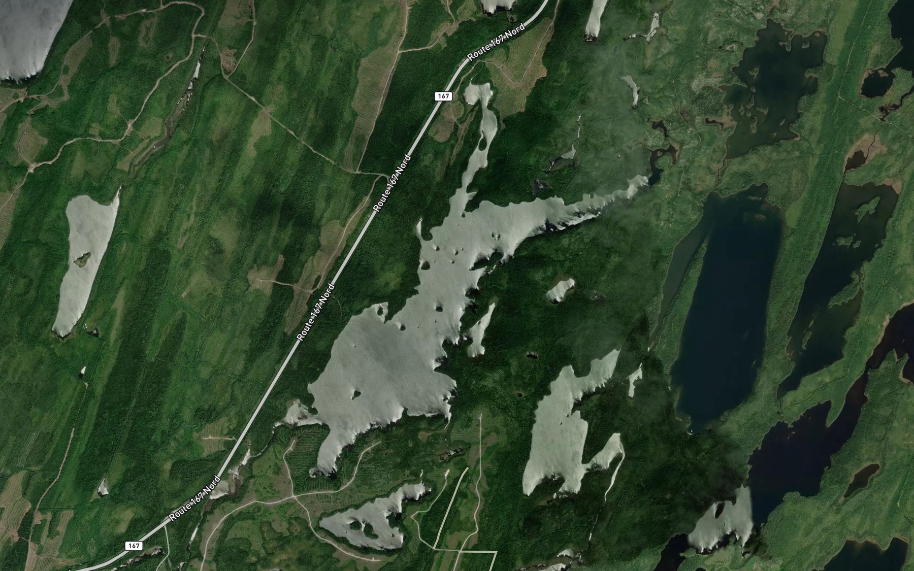 Satellite map of the Lac Bordeleau