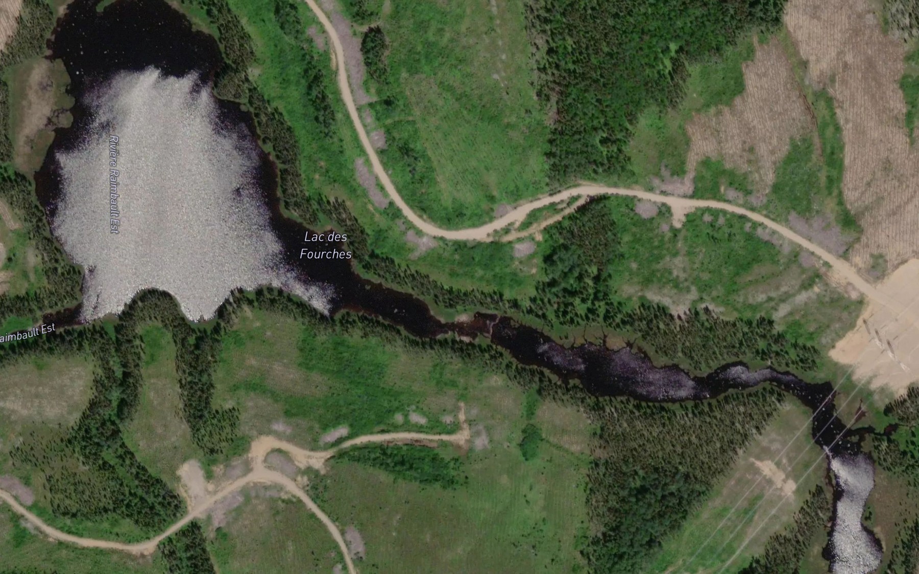 Satellite map of the Lac des Fourches