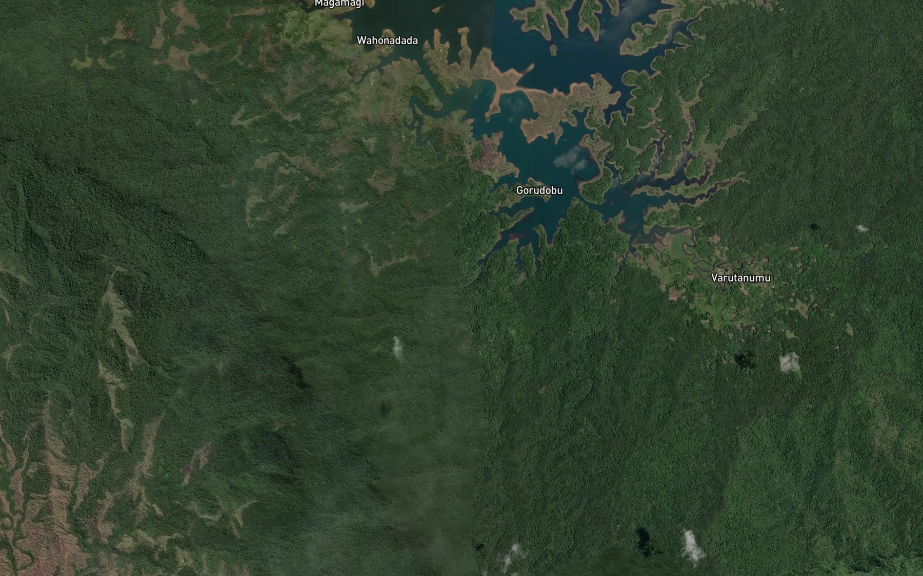 Satellite map of the Merudou Creek