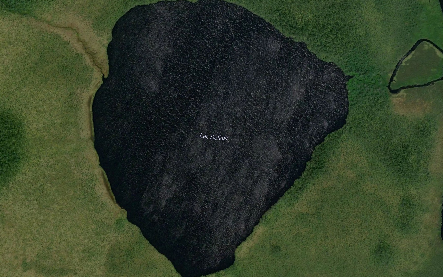 Satellite map of the Lac Delage