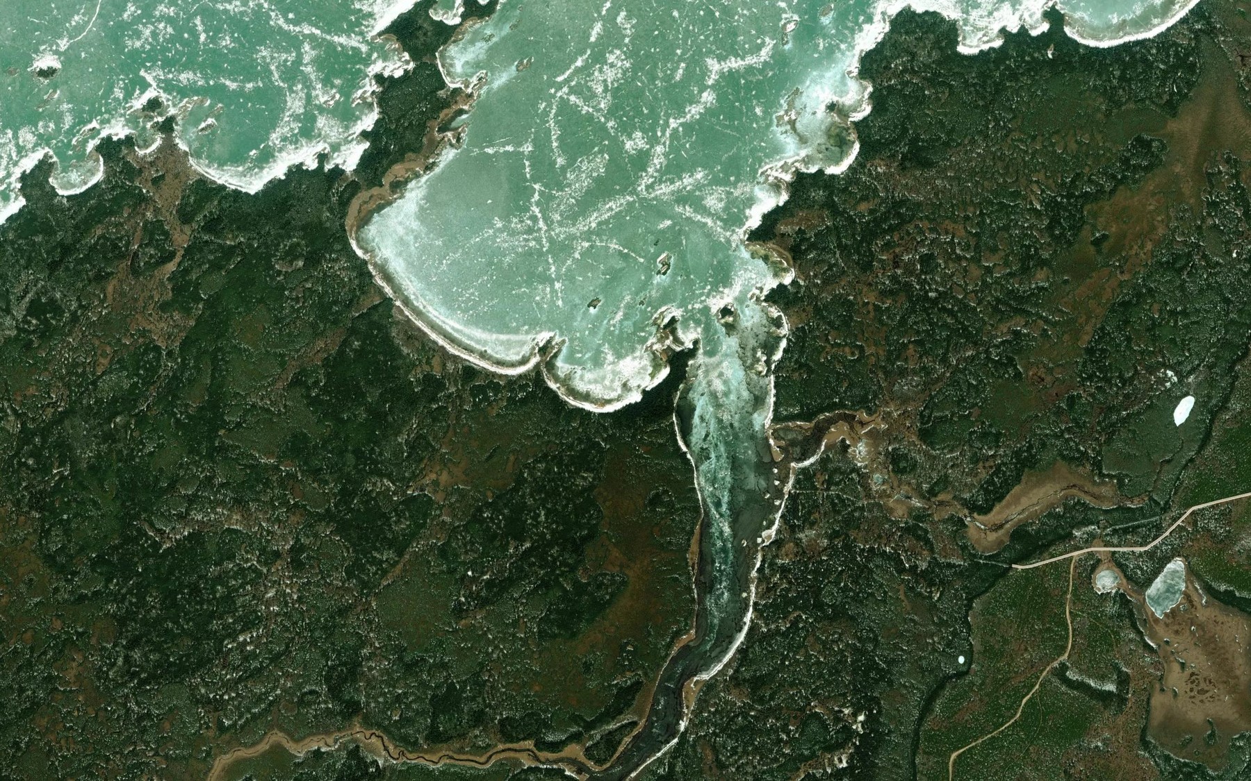 Satellite map of the Newman Bay