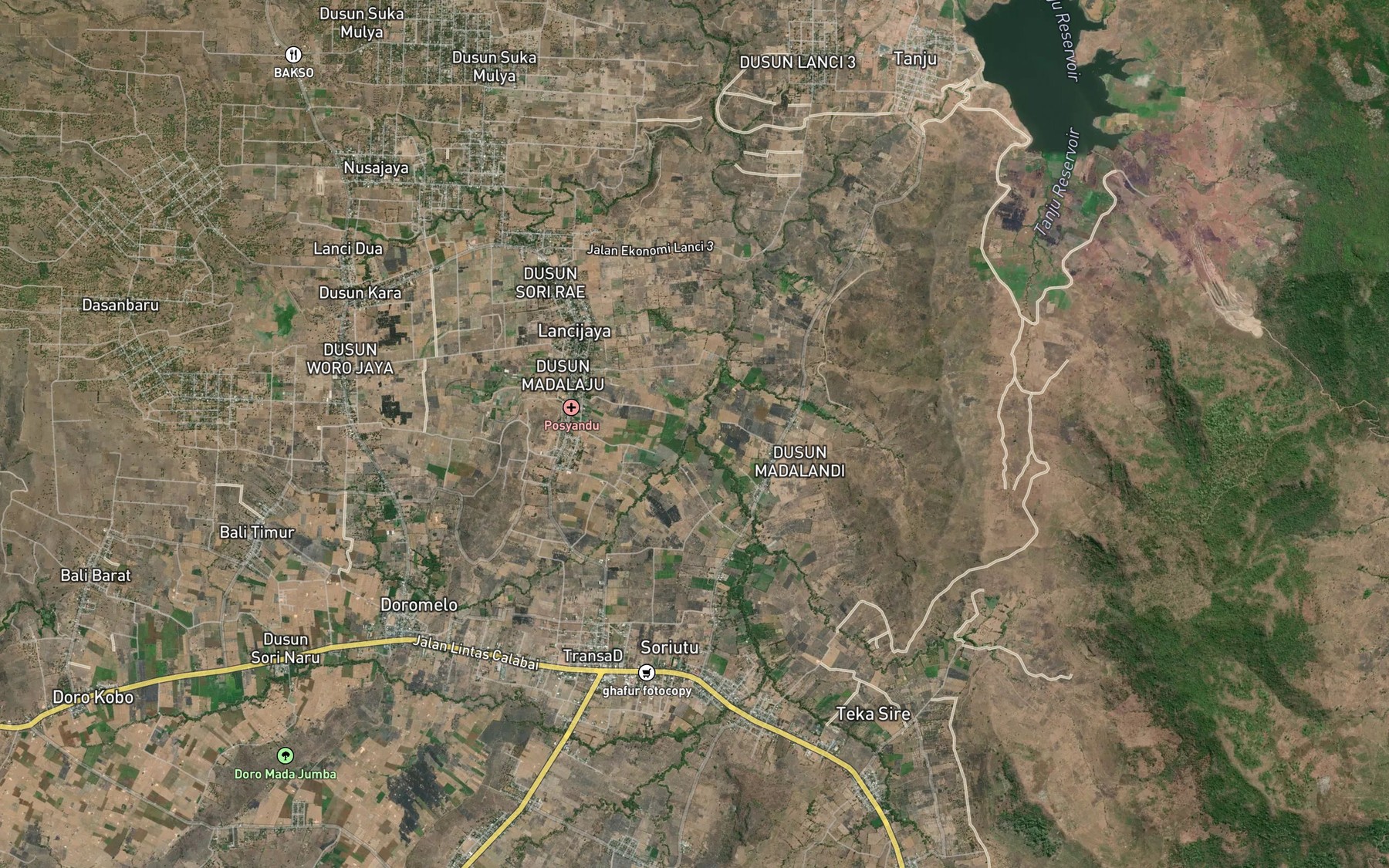Satellite map of the Sori Madalandi