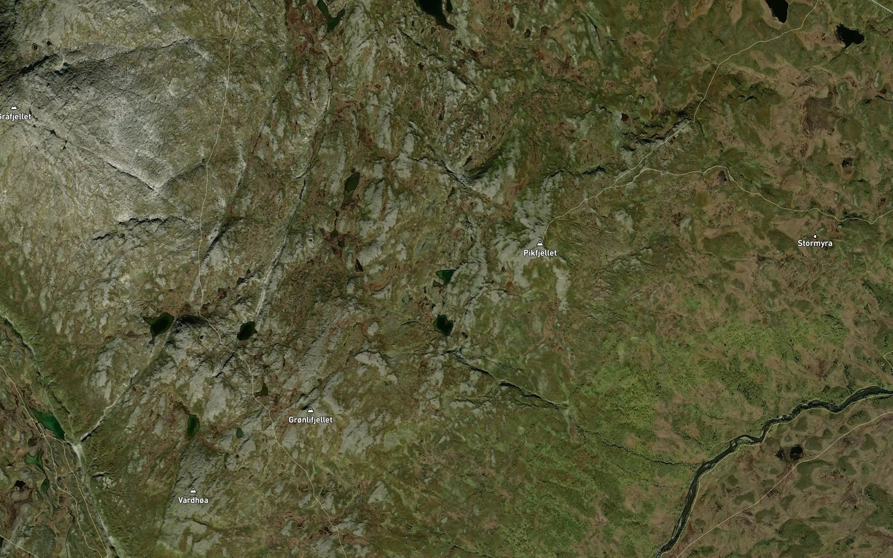Satellite map of the Skrepptjorna