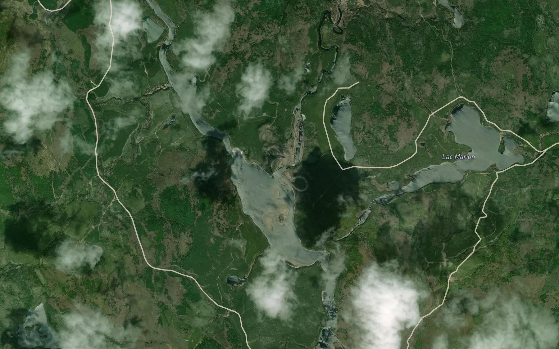 Satellite map of the Riviere du Petit Rocher