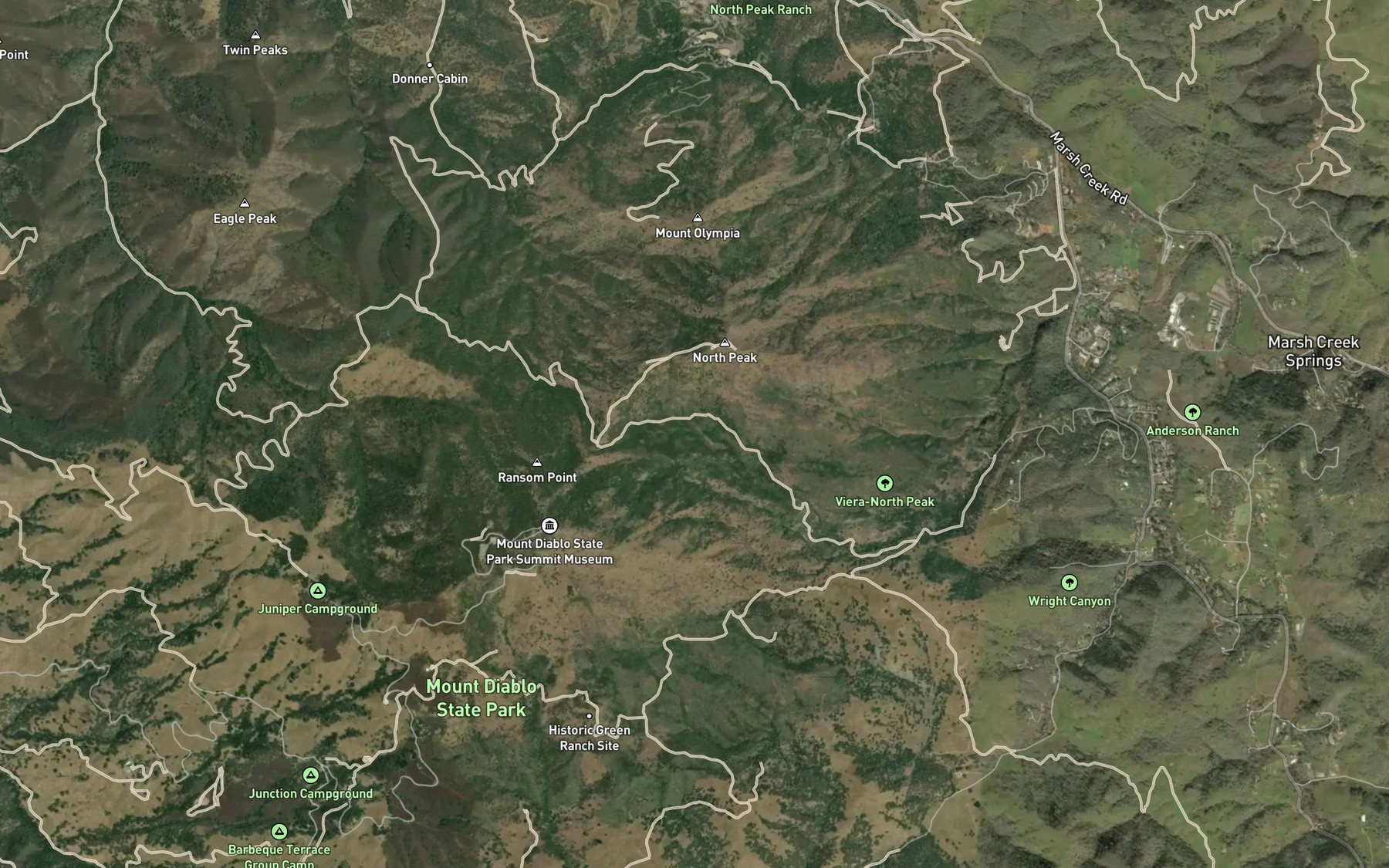 Satellite map of the Sycamore Spring