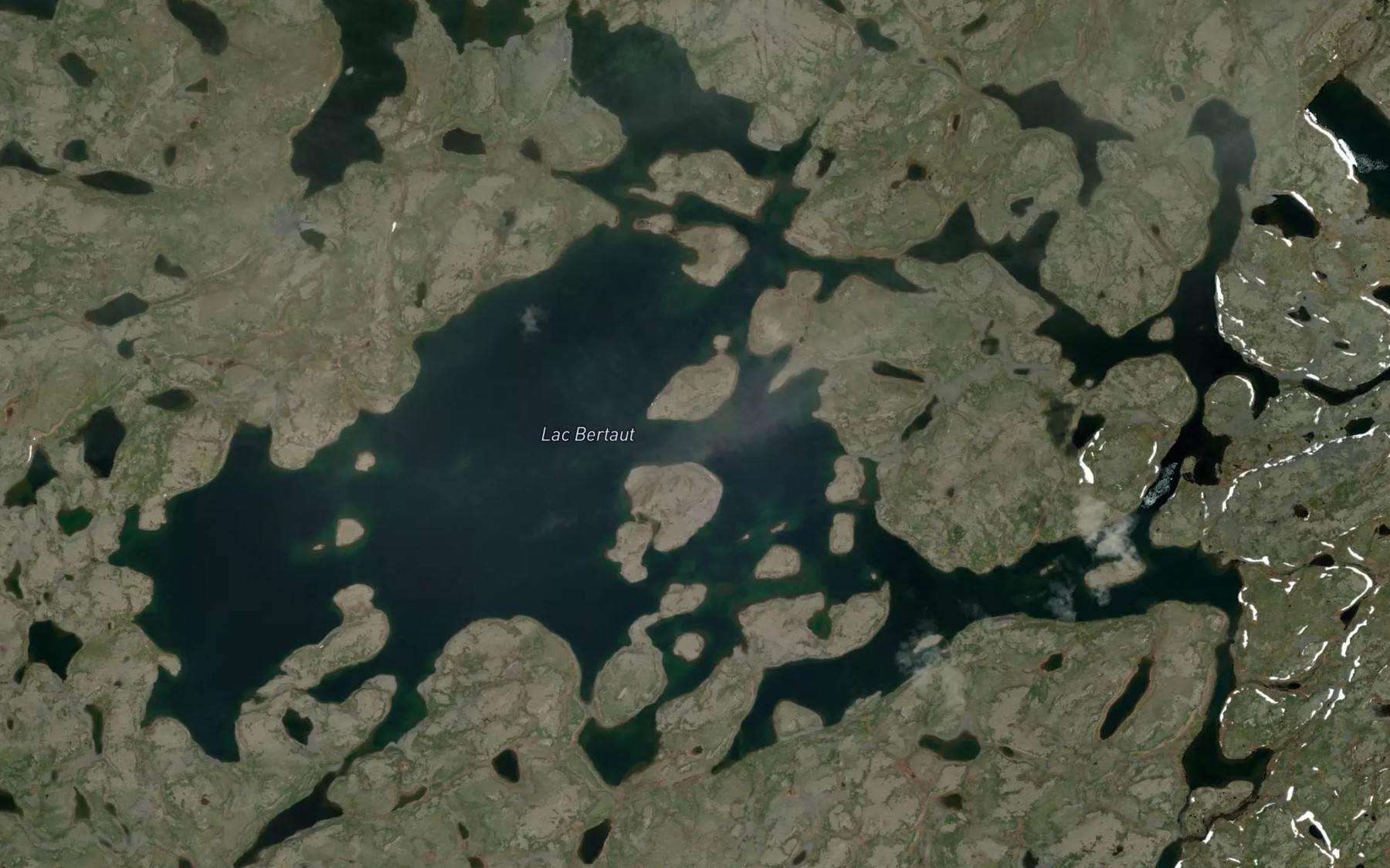 Satellite map of the Lac Bertaut