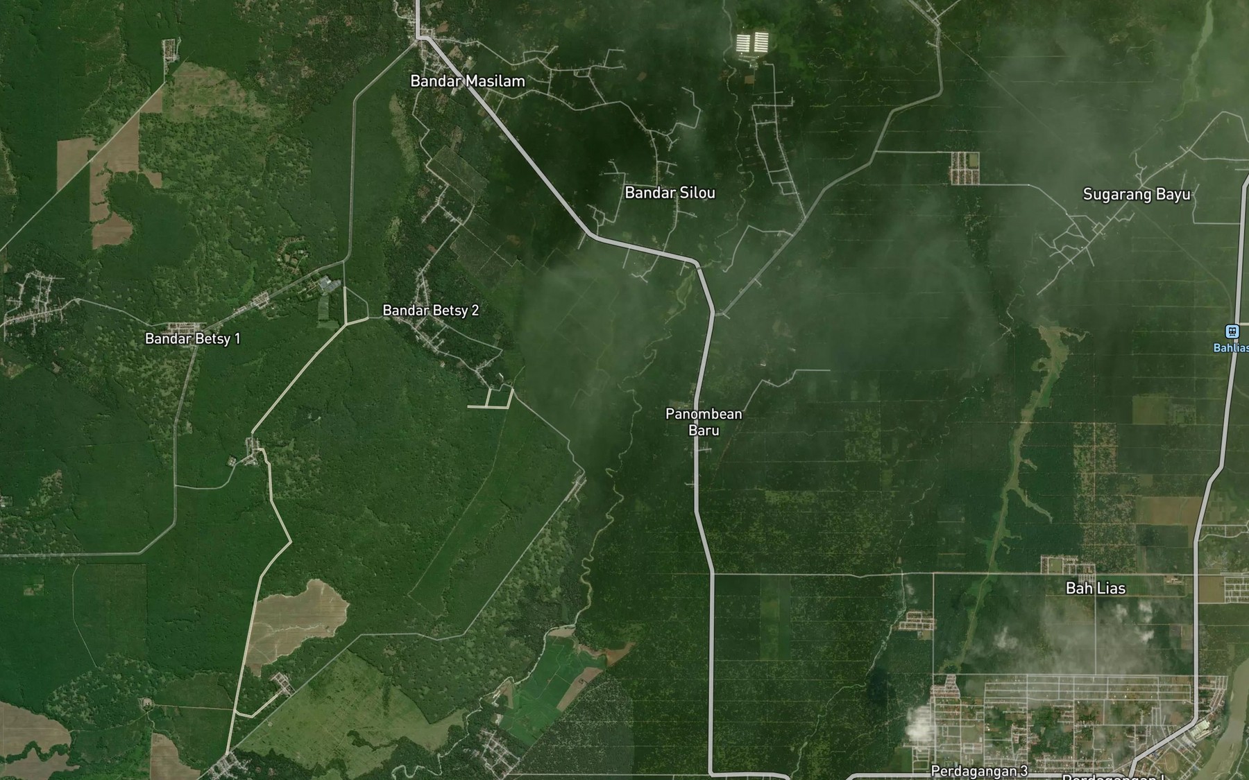 Satellite map of the Bah Pamujian
