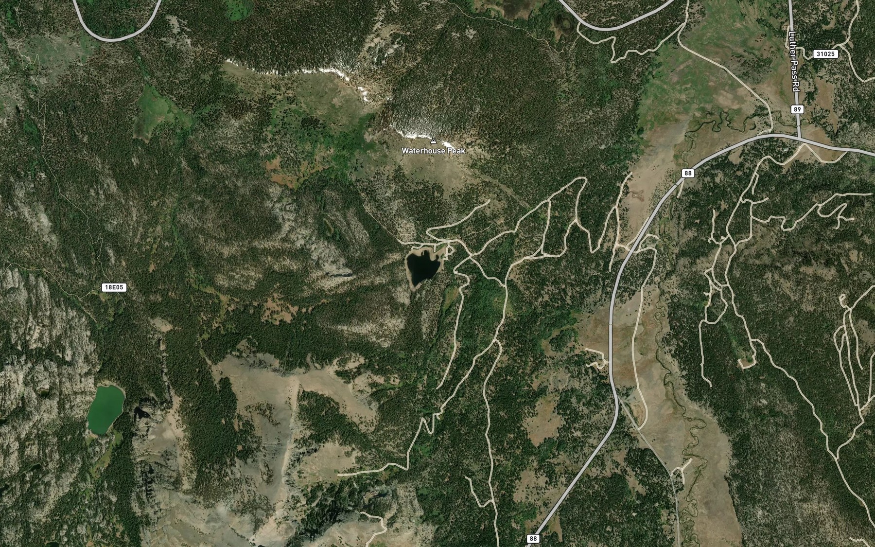 Satellite map of the Scotts Lake