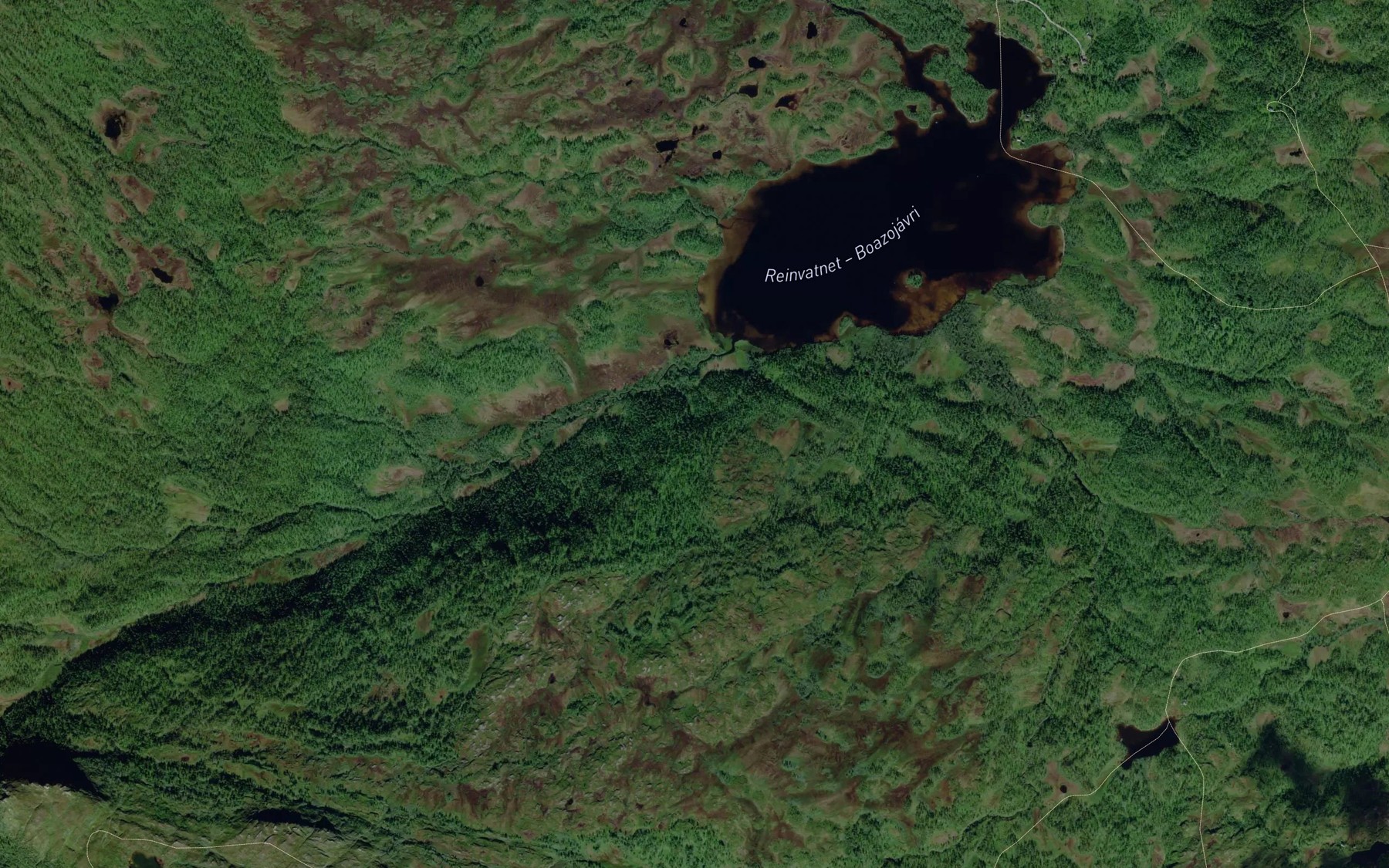 Satellite map of the Saubekken
