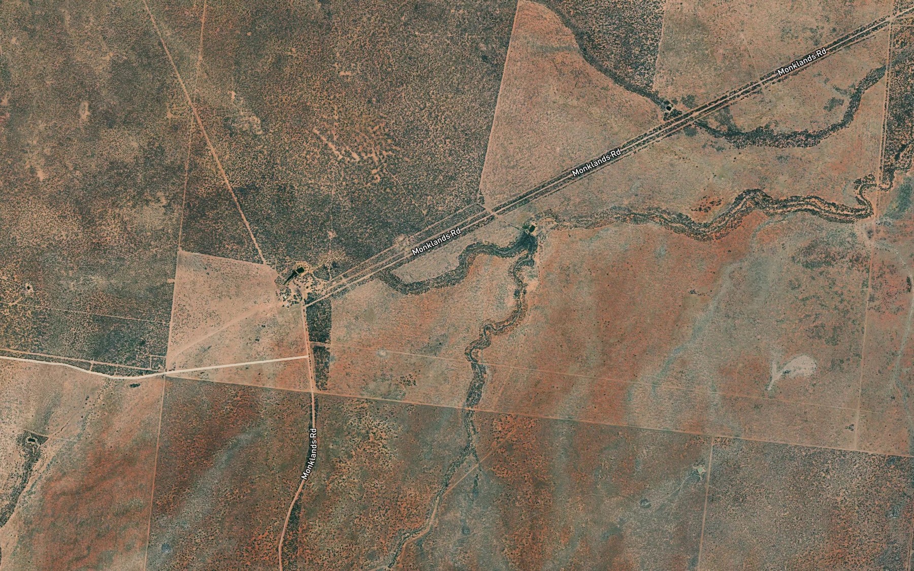 Satellite map of the Beta Creek