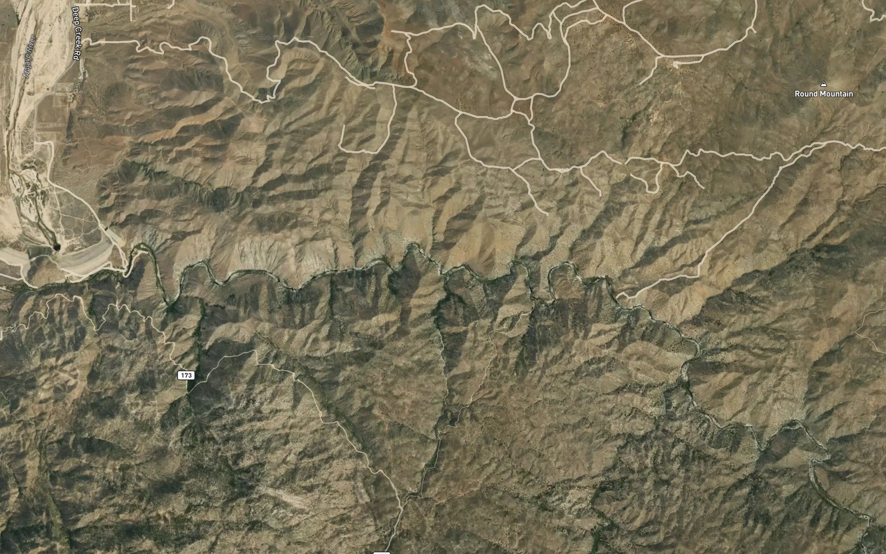 Satellite map of the Kinley Creek