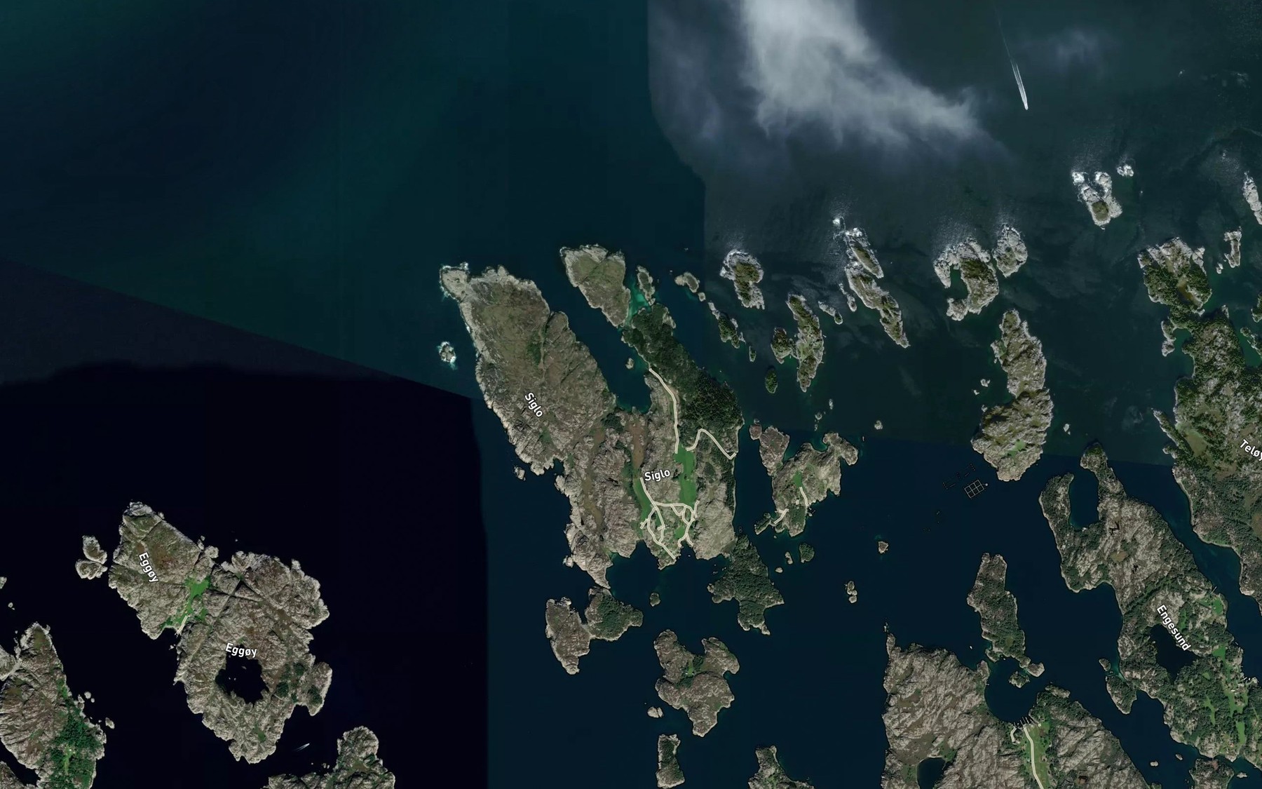 Satellite map of the Nordre Siglevagen