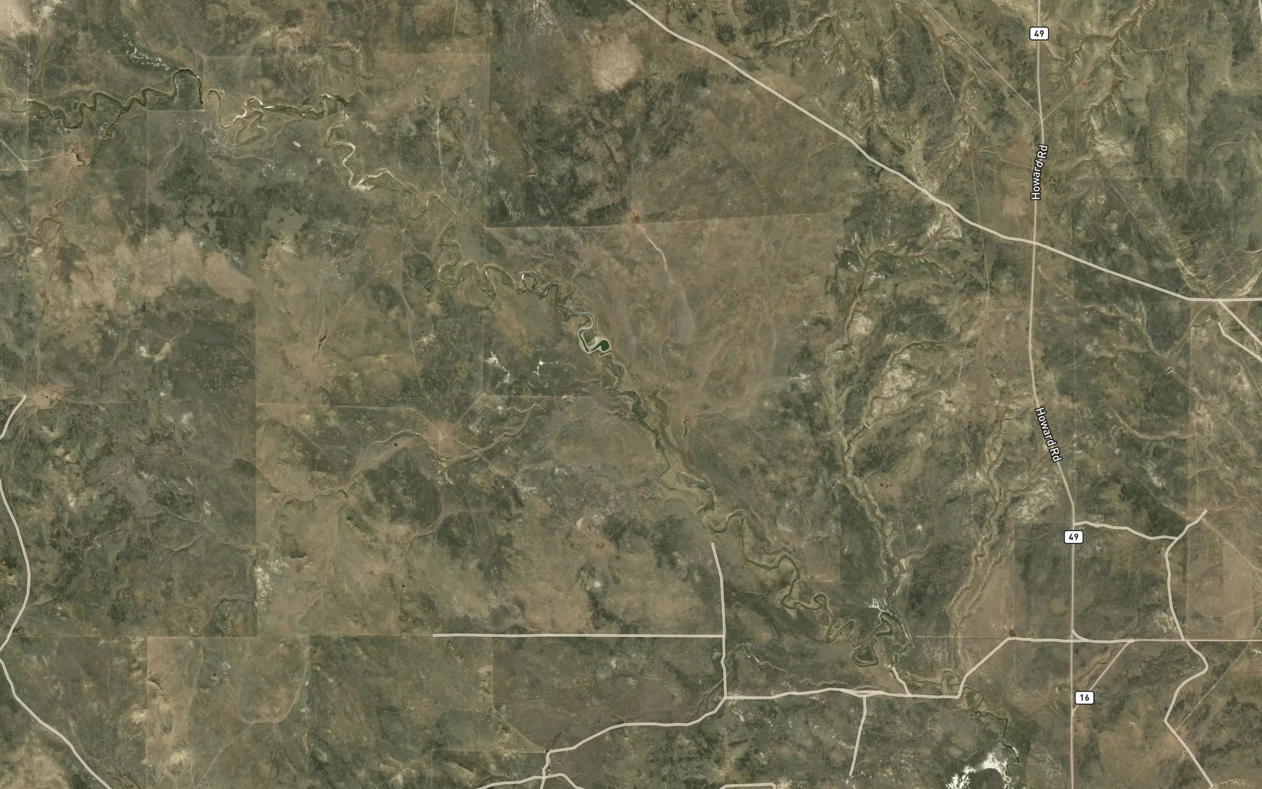 Satellite map of the Lassen Creek