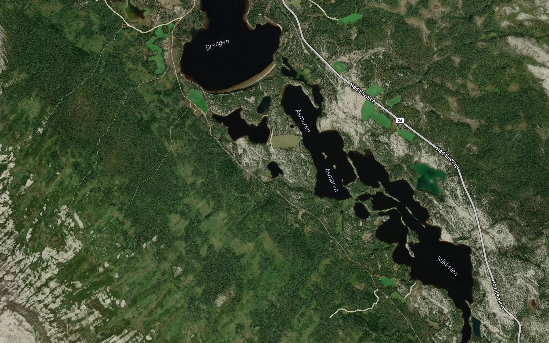 Satellite map of the Presthallbakktjonna