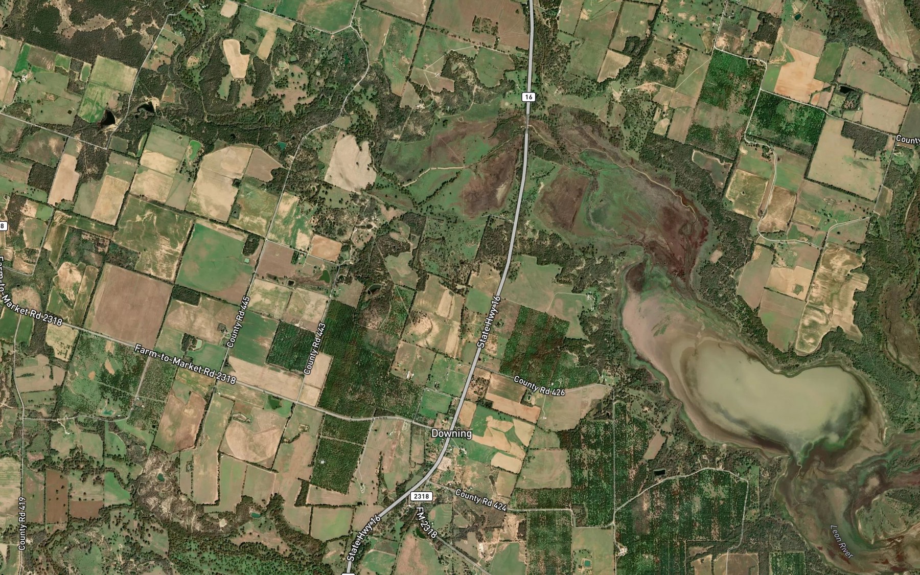 Satellite map of the McGinnis Lake