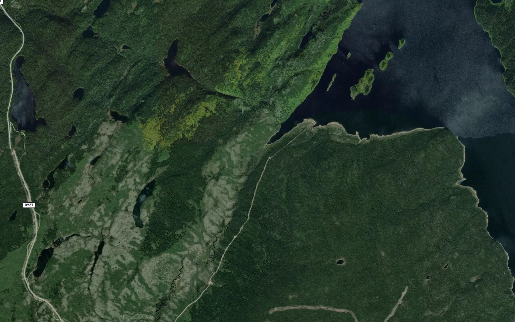 Satellite map of the Ruisseau Rocheleau