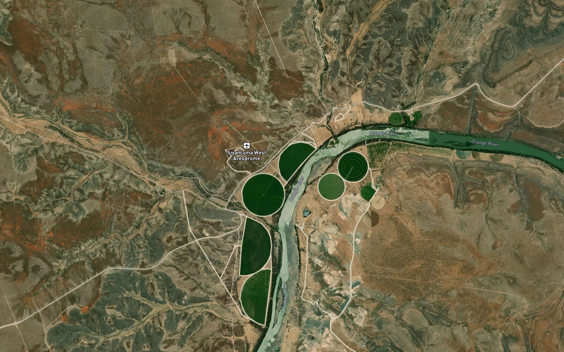 Satellite map of the Sand
