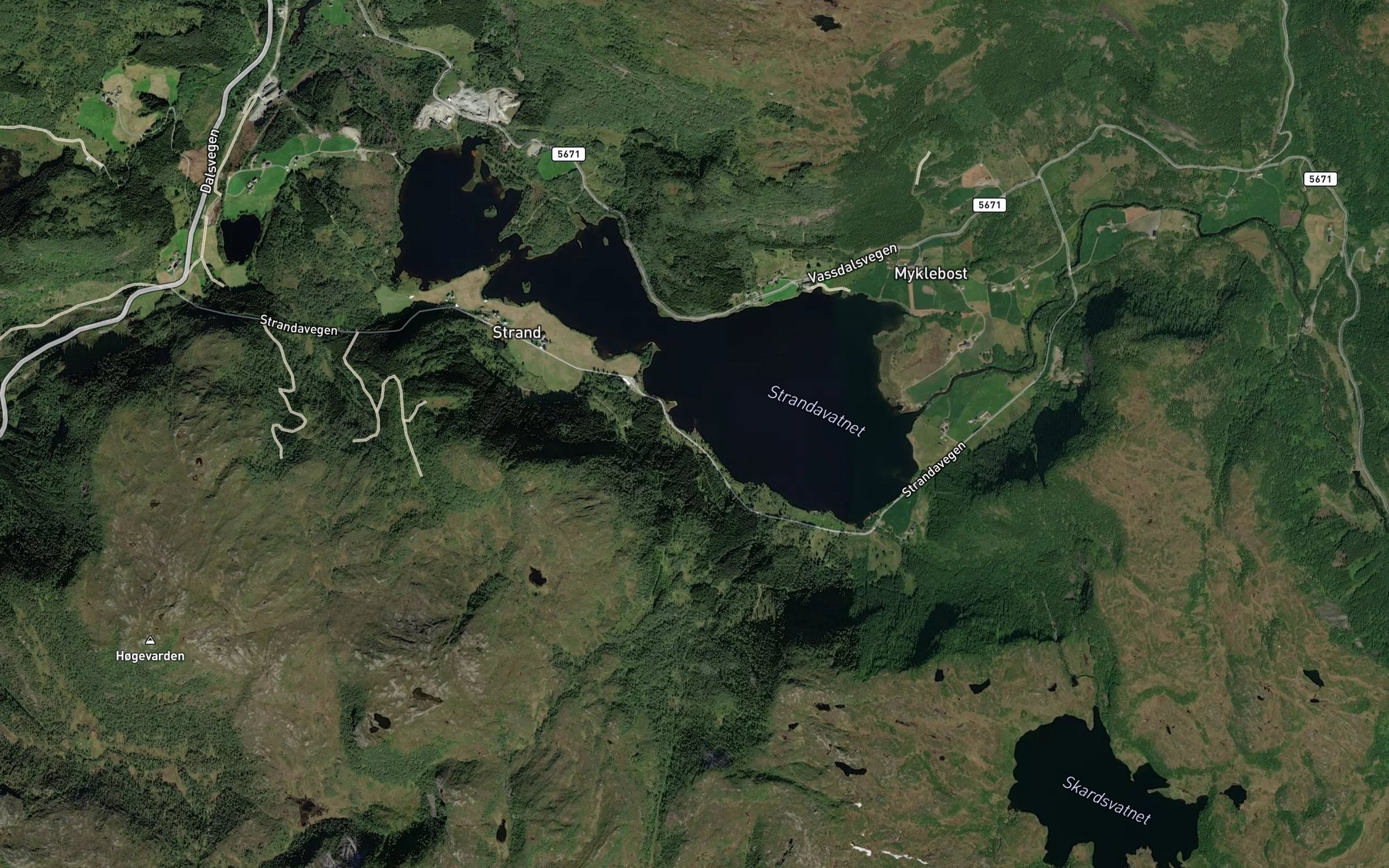 Satellite map of the Melkevik