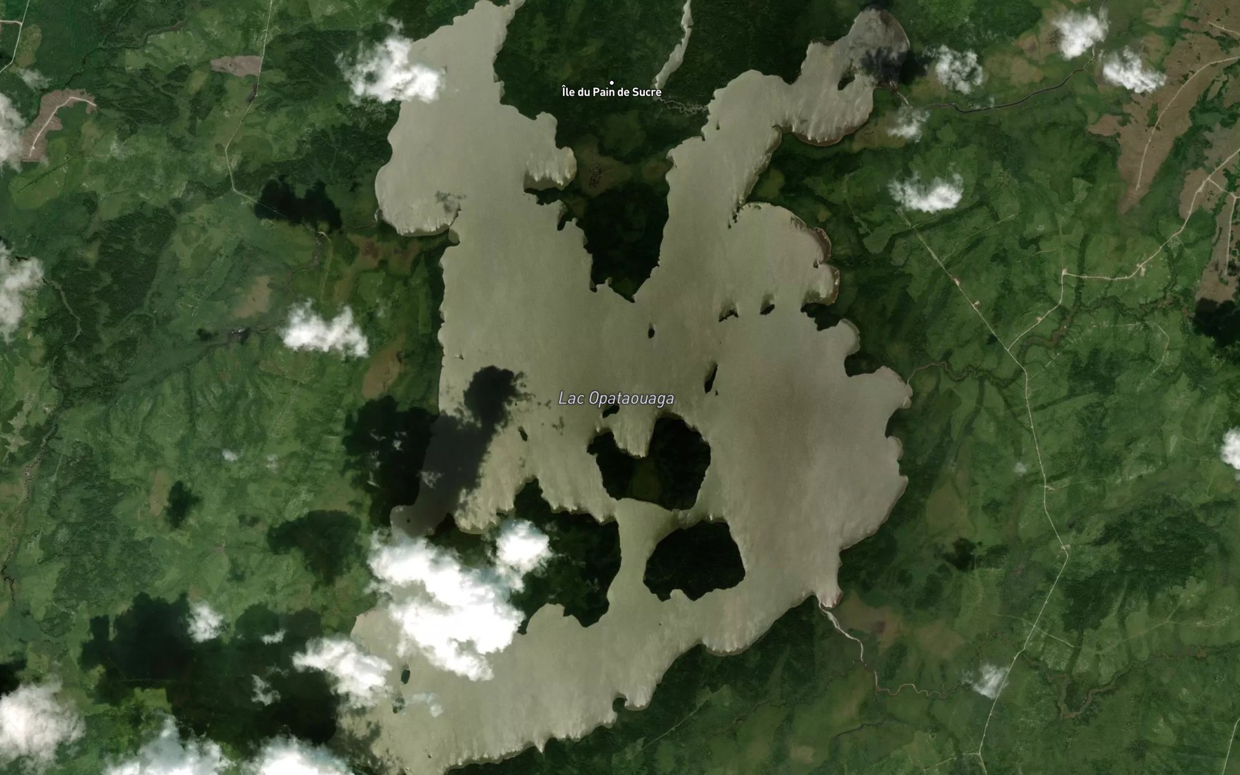 Satellite map of the Lac Opataouaga