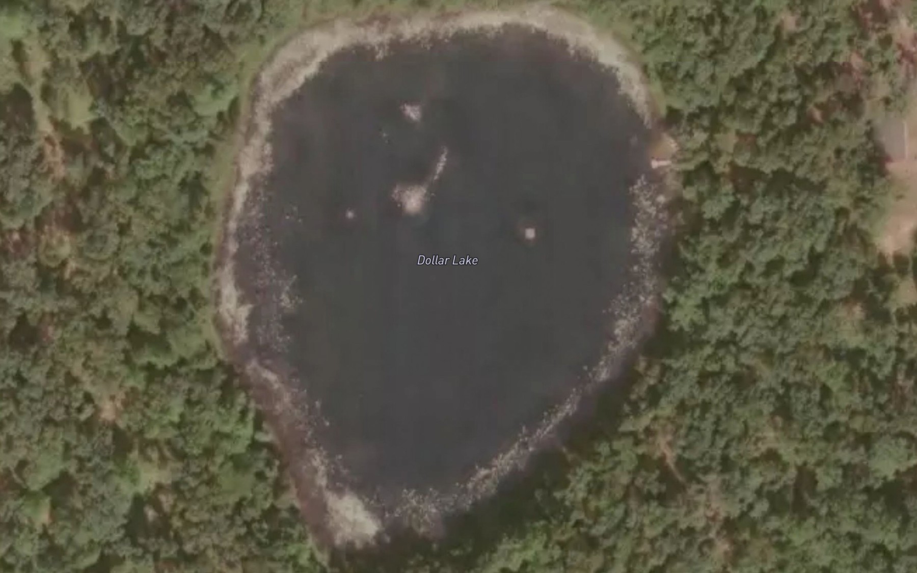 Satellite map of the Dollar Lake