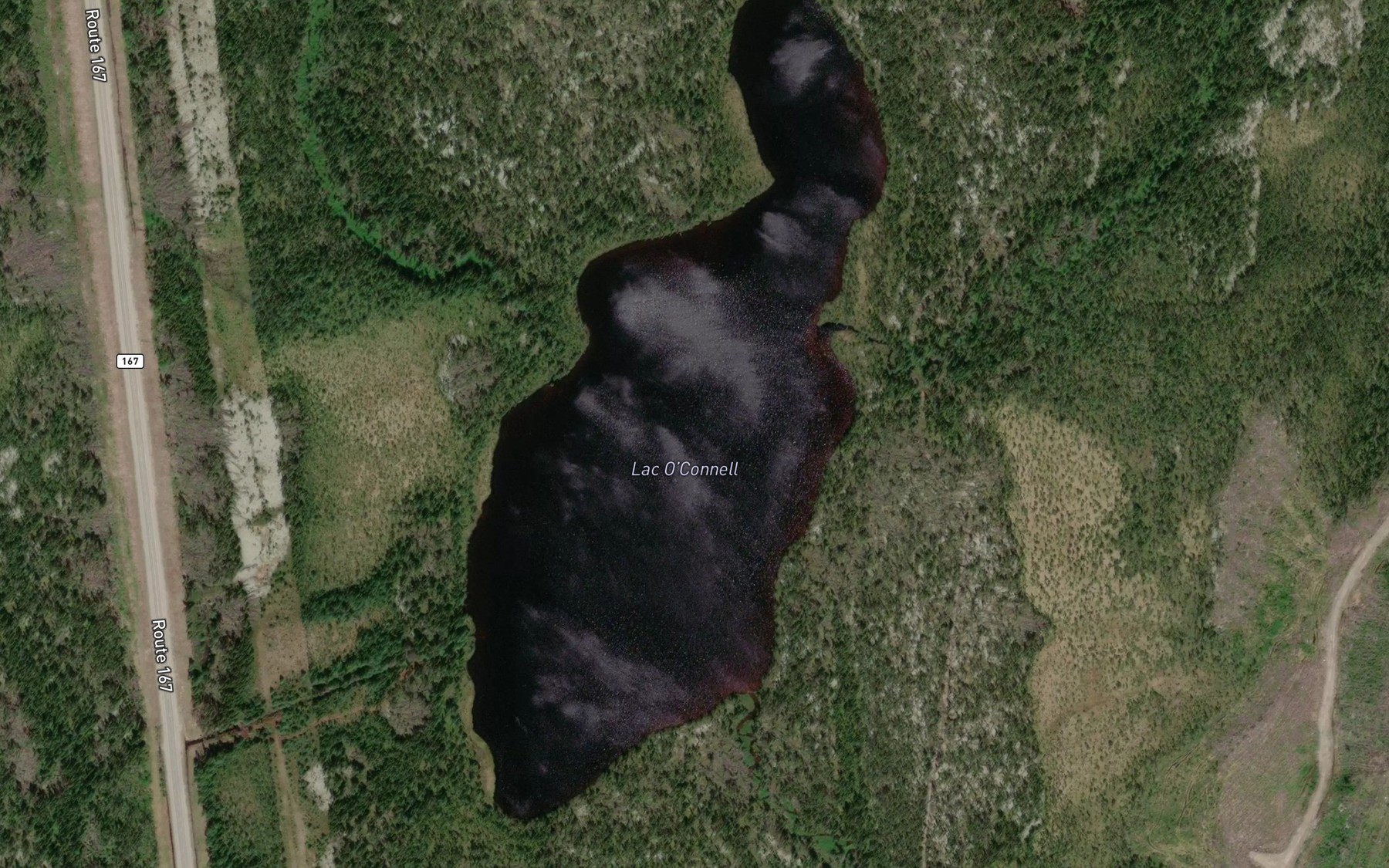 Satellite map of the Lac O'Connell