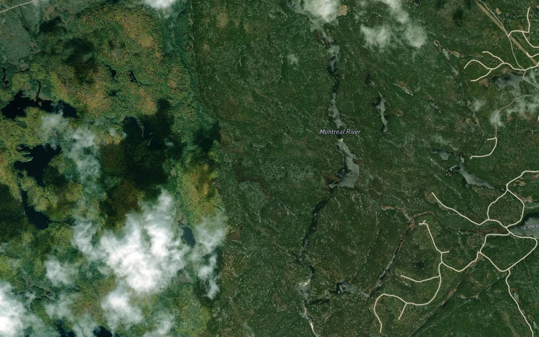 Satellite map of the Convey Creek