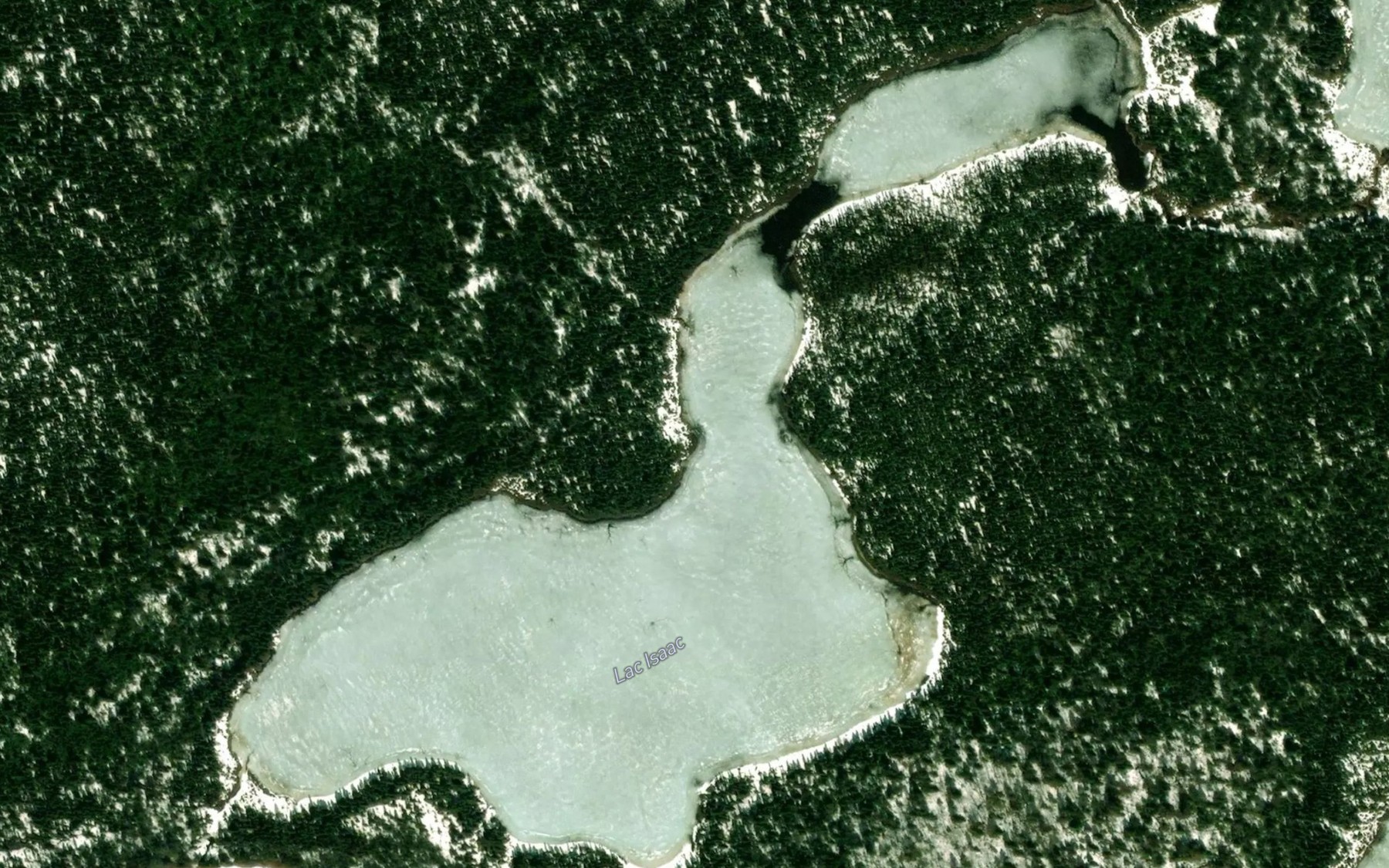 Satellite map of the Lac Isaac