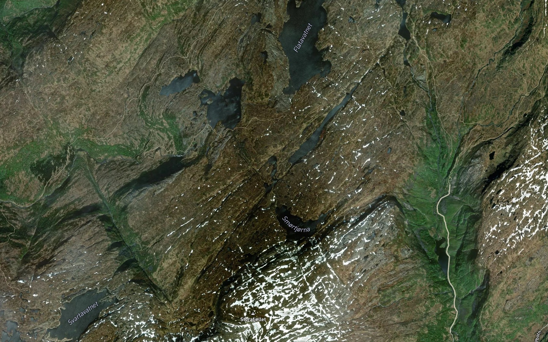 Satellite map of the Kjerringatjorni