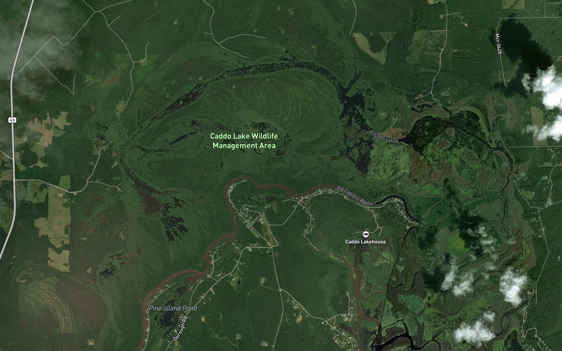 Satellite map of the Clinton Ditch