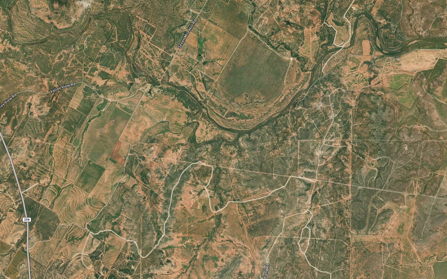 Satellite map of the Cobb Creek