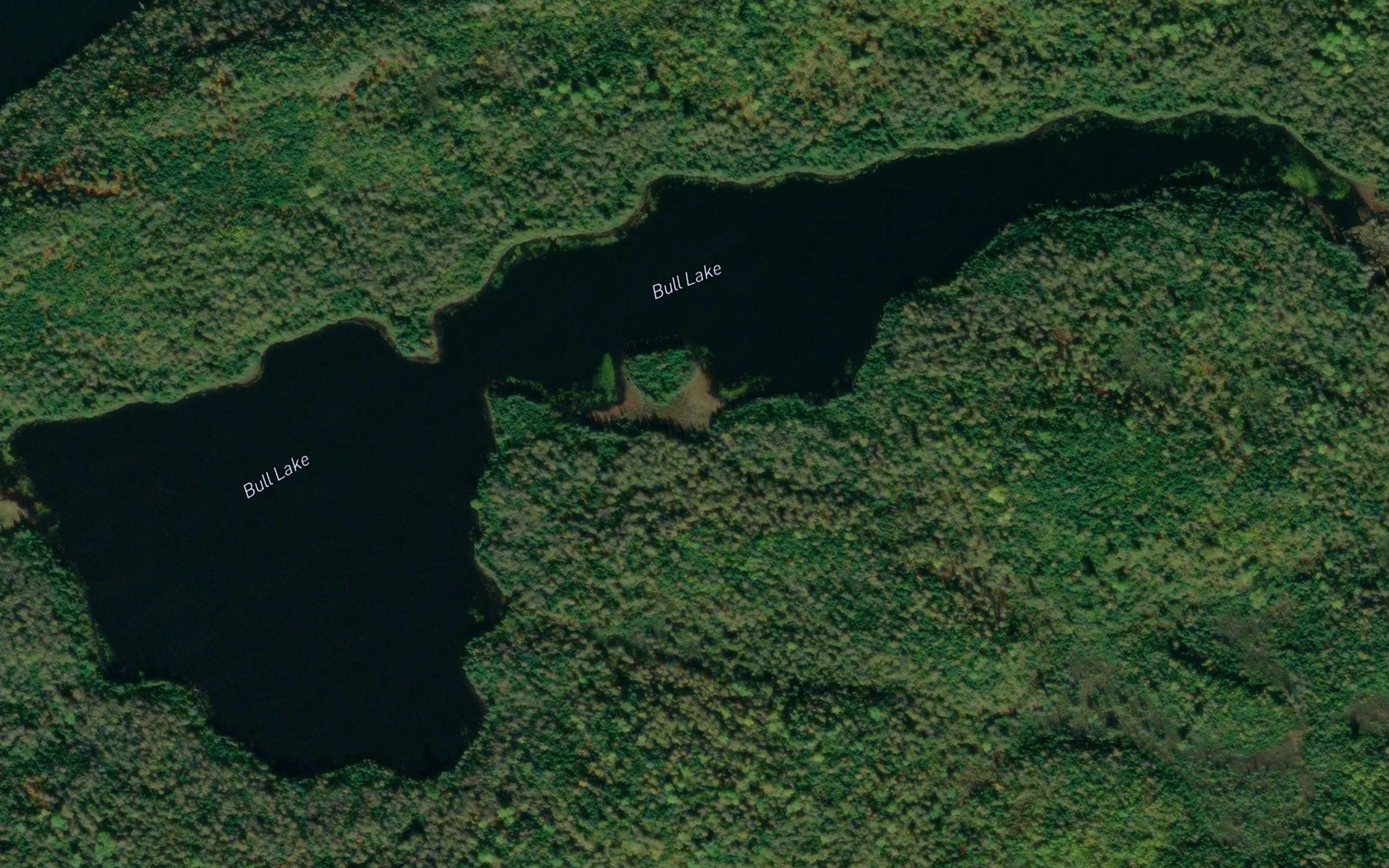 Satellite map of the Bull Lake