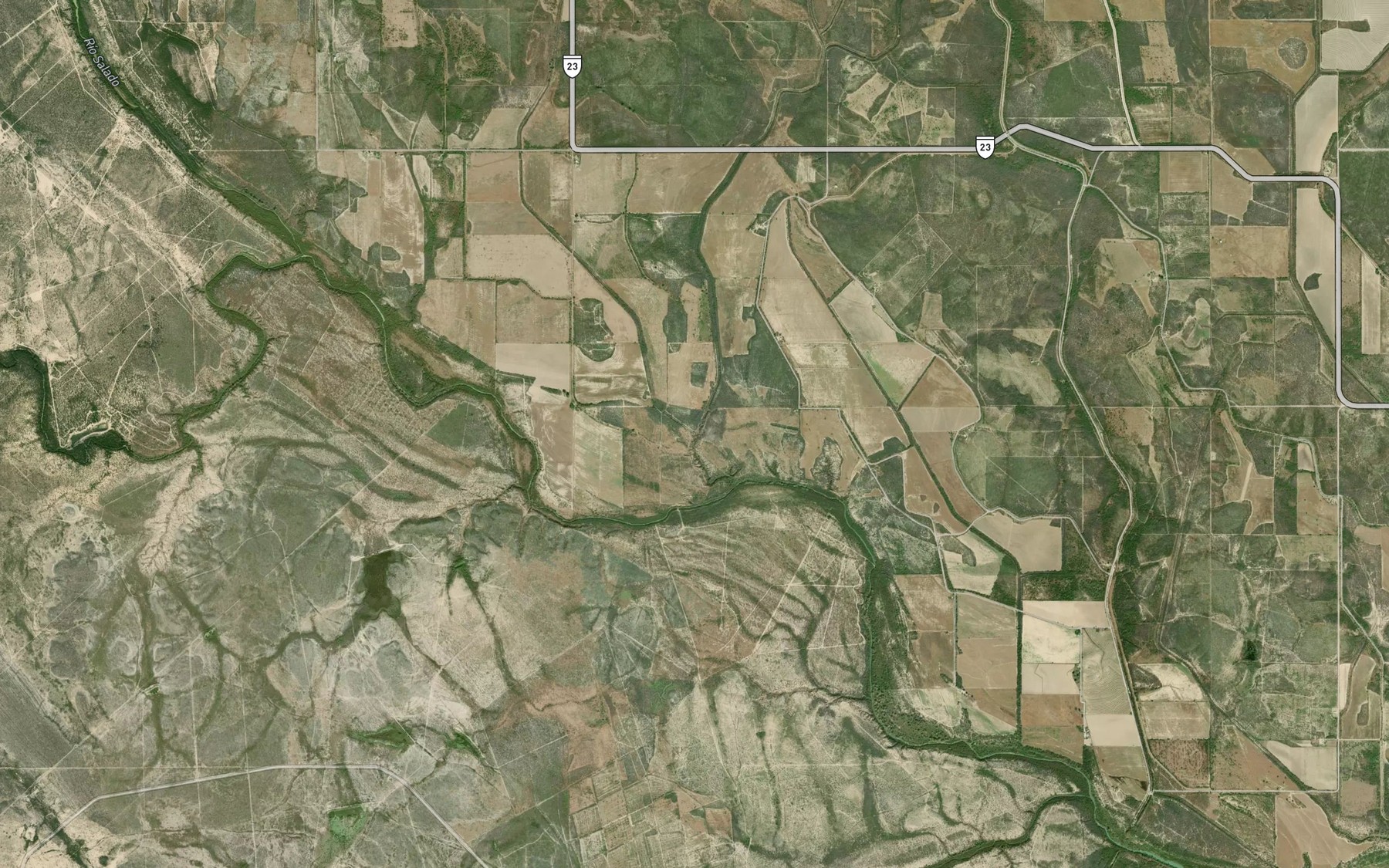 Satellite map of the Nuevo Leon